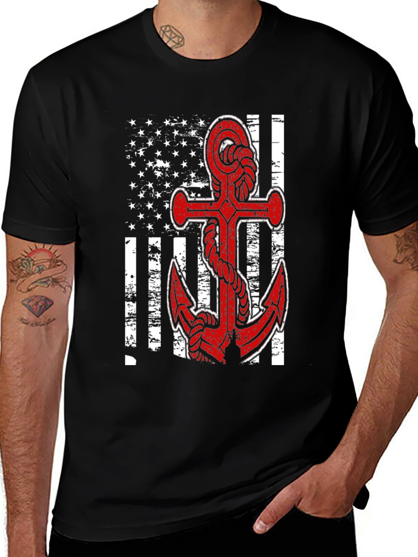 Variant 6 of Anchor US Flag Graphic Tee