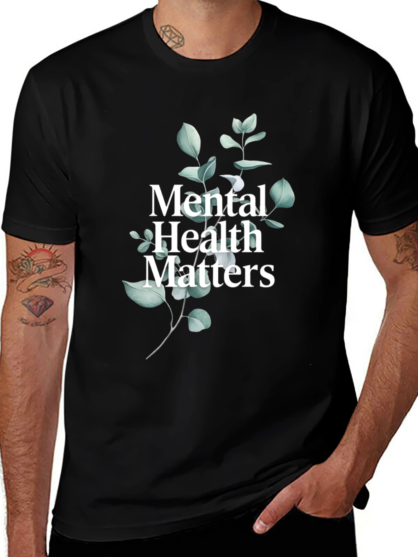 Variant 12 of Mental Health Matters T-Shirt - Black