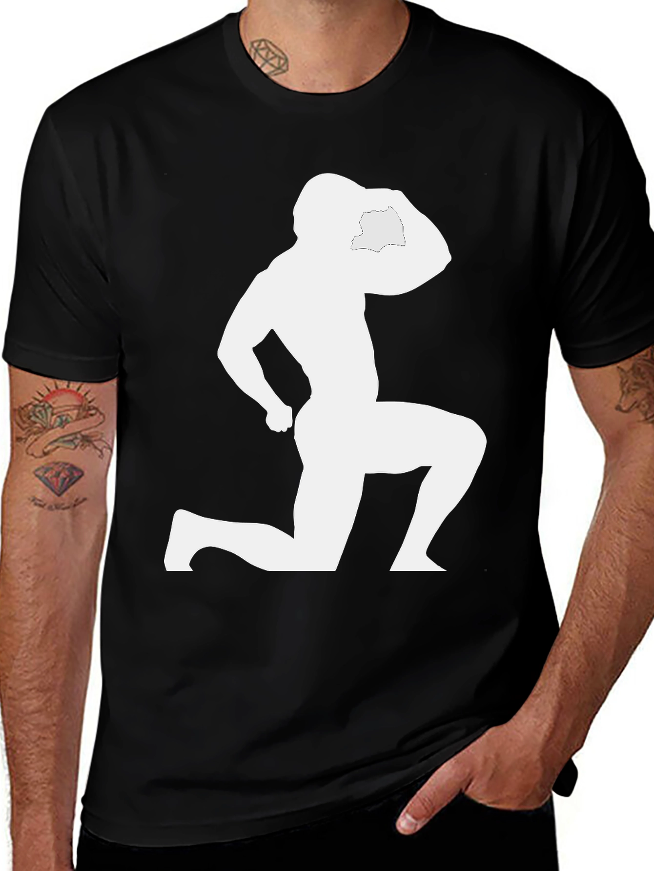 Variant 5 of Atlas Inspired Graphic Tee - Black