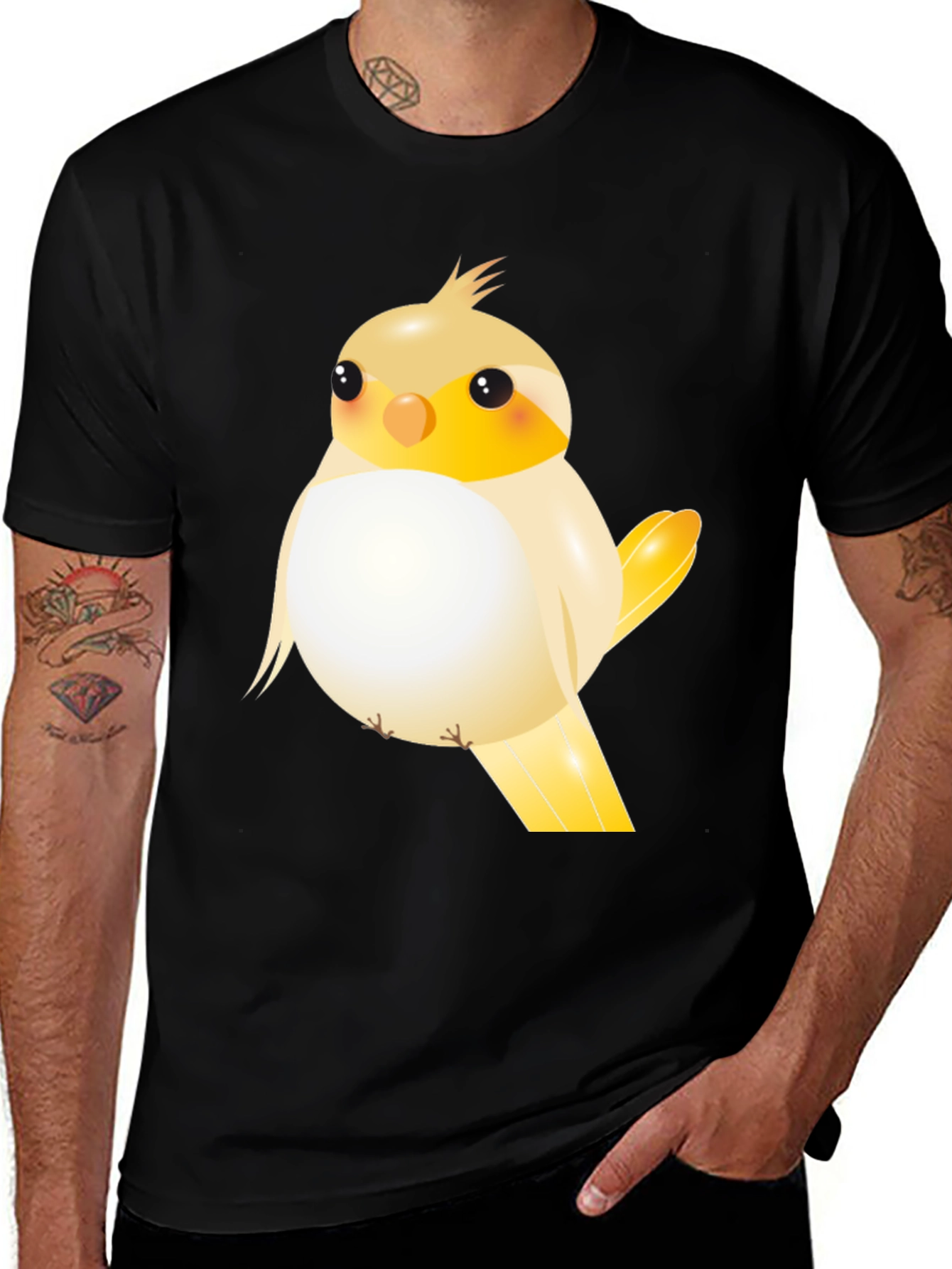 Variant 6 of Cute Cartoon Bird Graphic T-Shirt