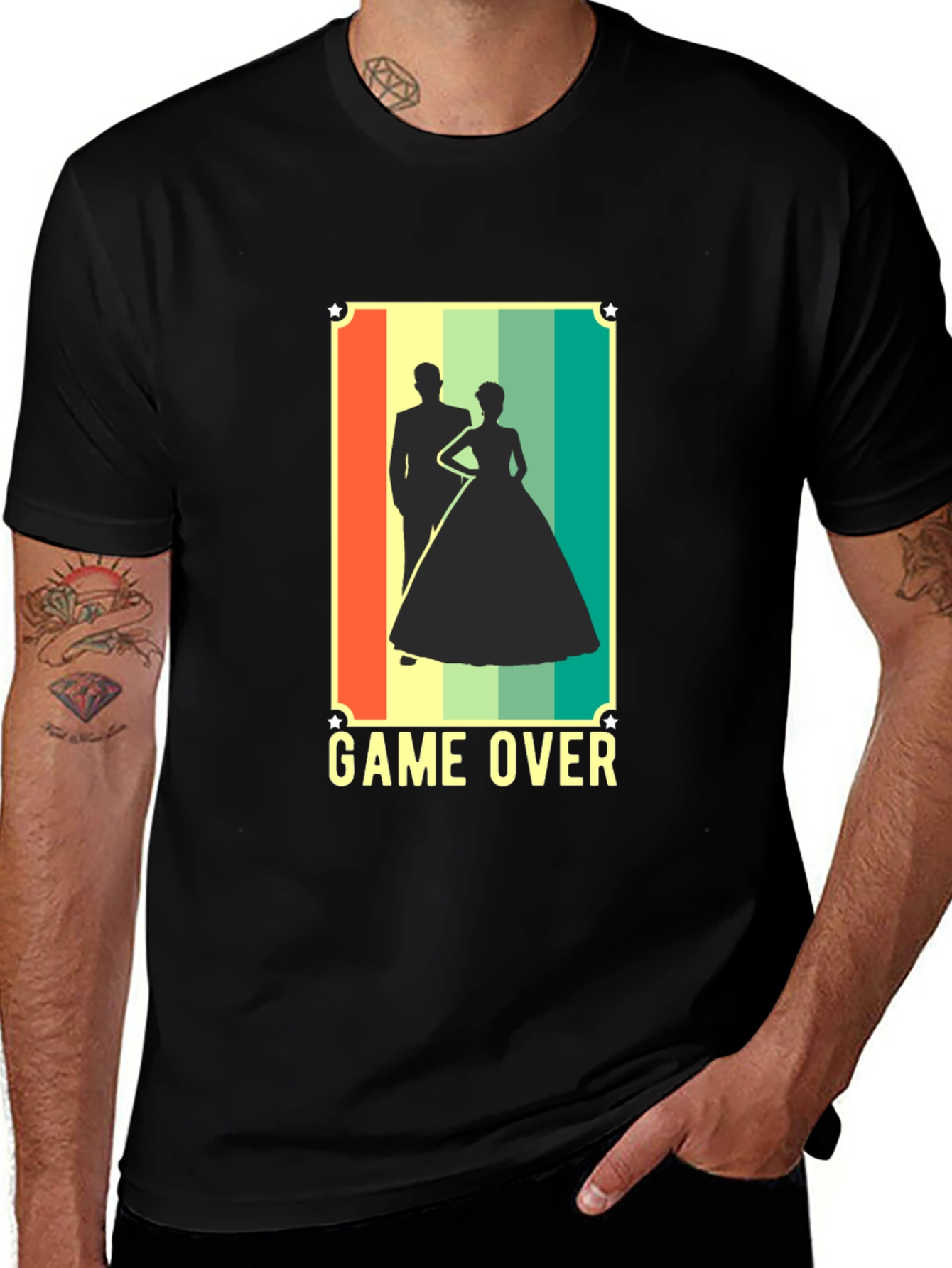 Variant 10 of Game Over Wedding Graphic T-Shirt