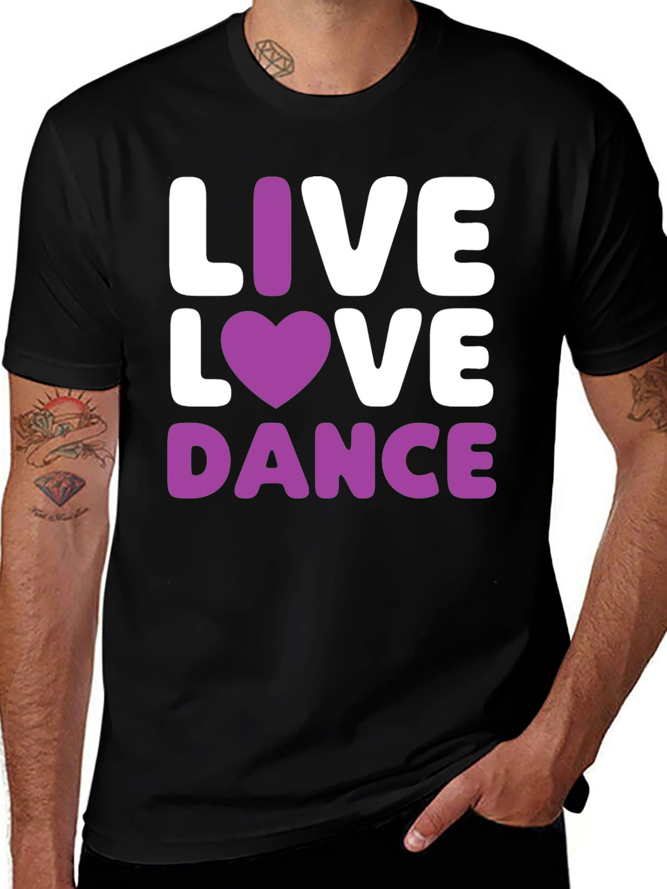 Variant 30 of Live Love Dance T-Shirt - Black