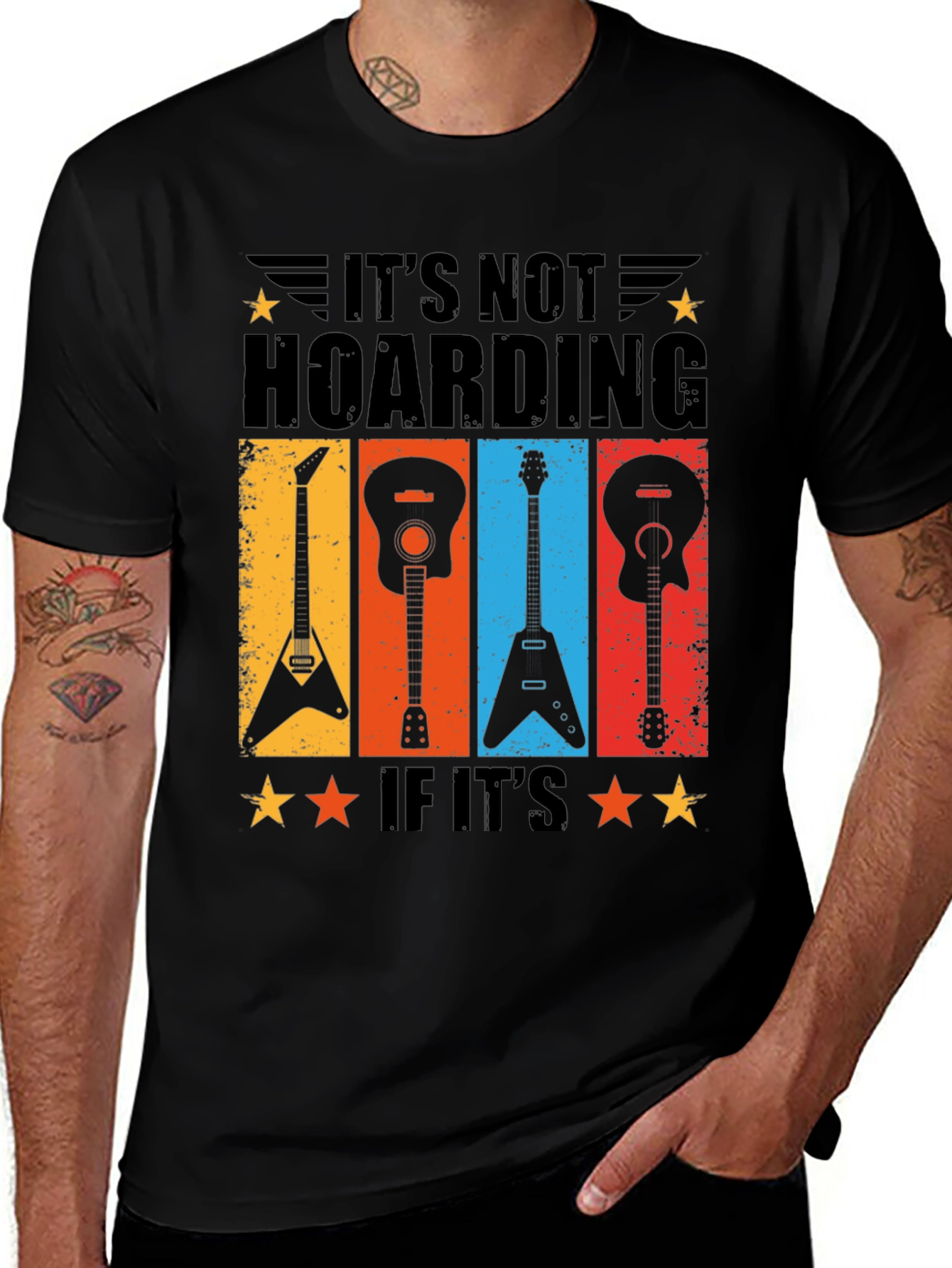 Variant 16 of It's Not Hoarding If It's Guitars T-Shirt