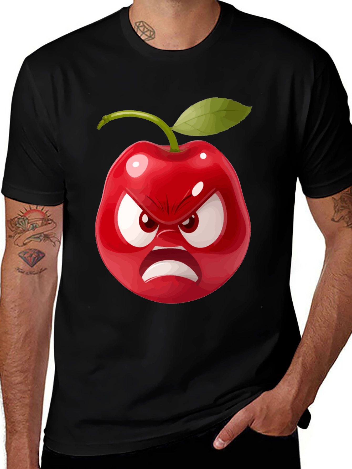 Variant 22 of Angry Cherry Graphic Tee - Unisex Cotton T-Shirt
