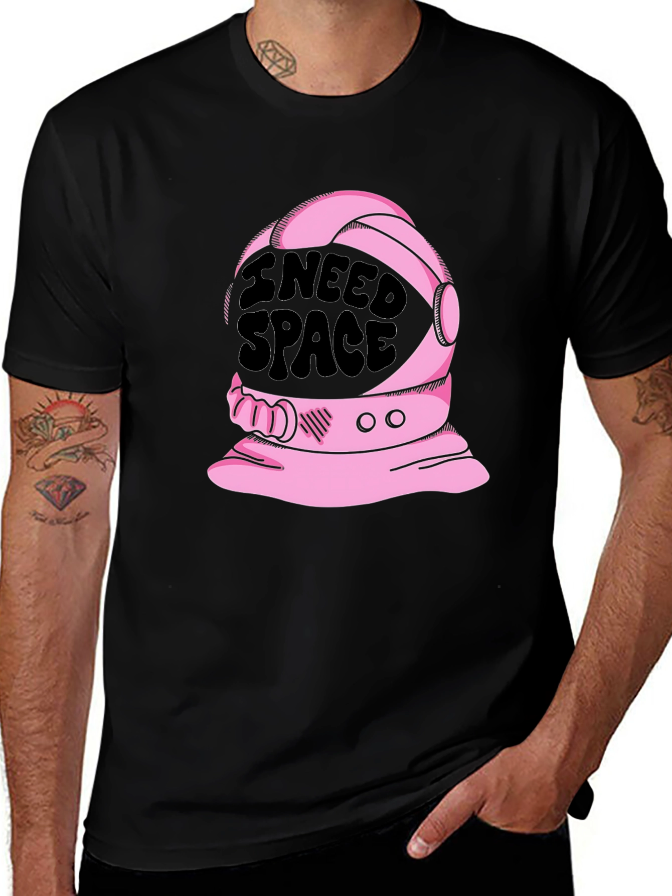 Variant 22 of I Need Space T-Shirt - Astronaut Helmet Design
