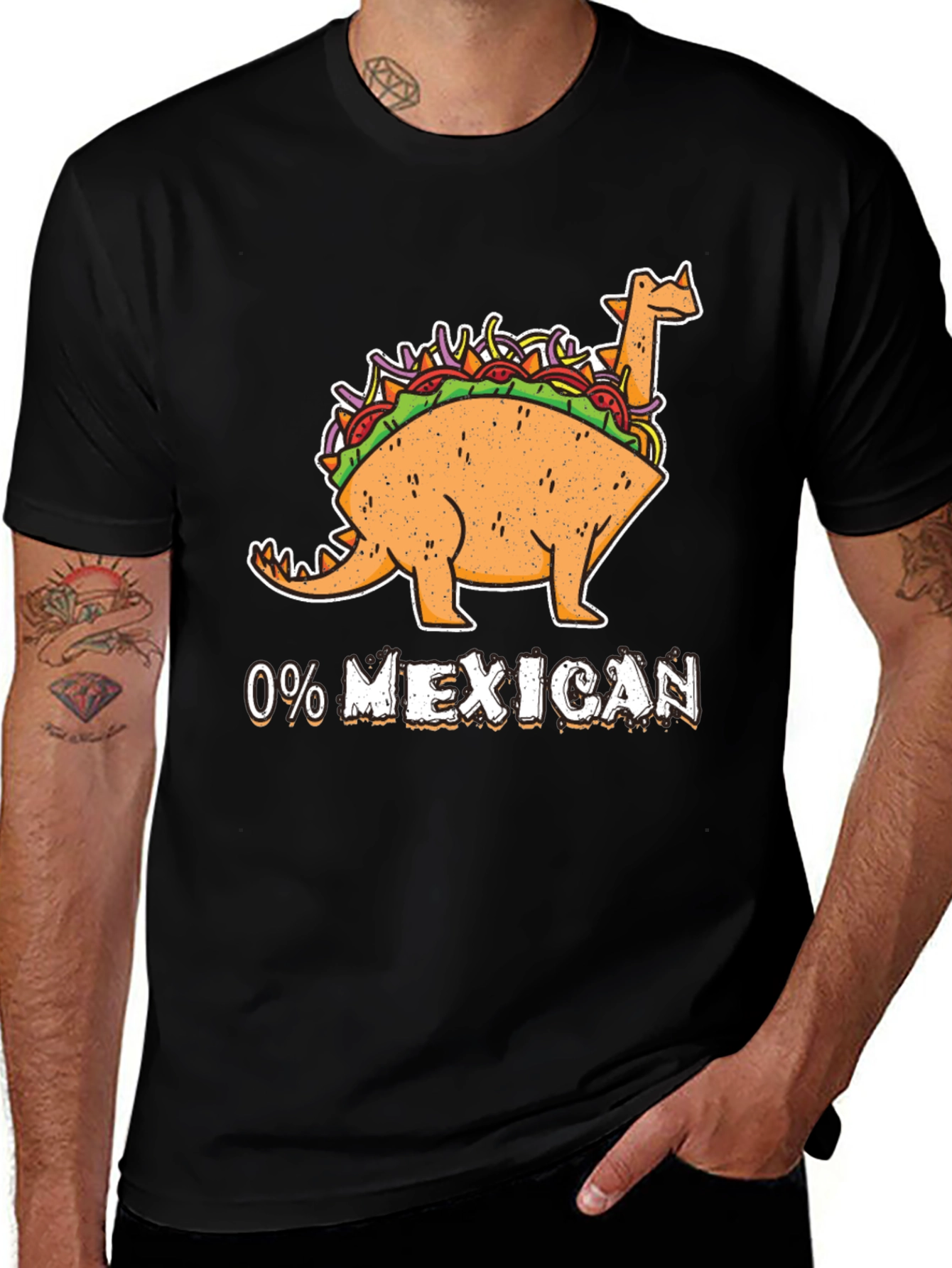 Variant 16 of 0% Mexican Taco Dinosaur Graphic Tee