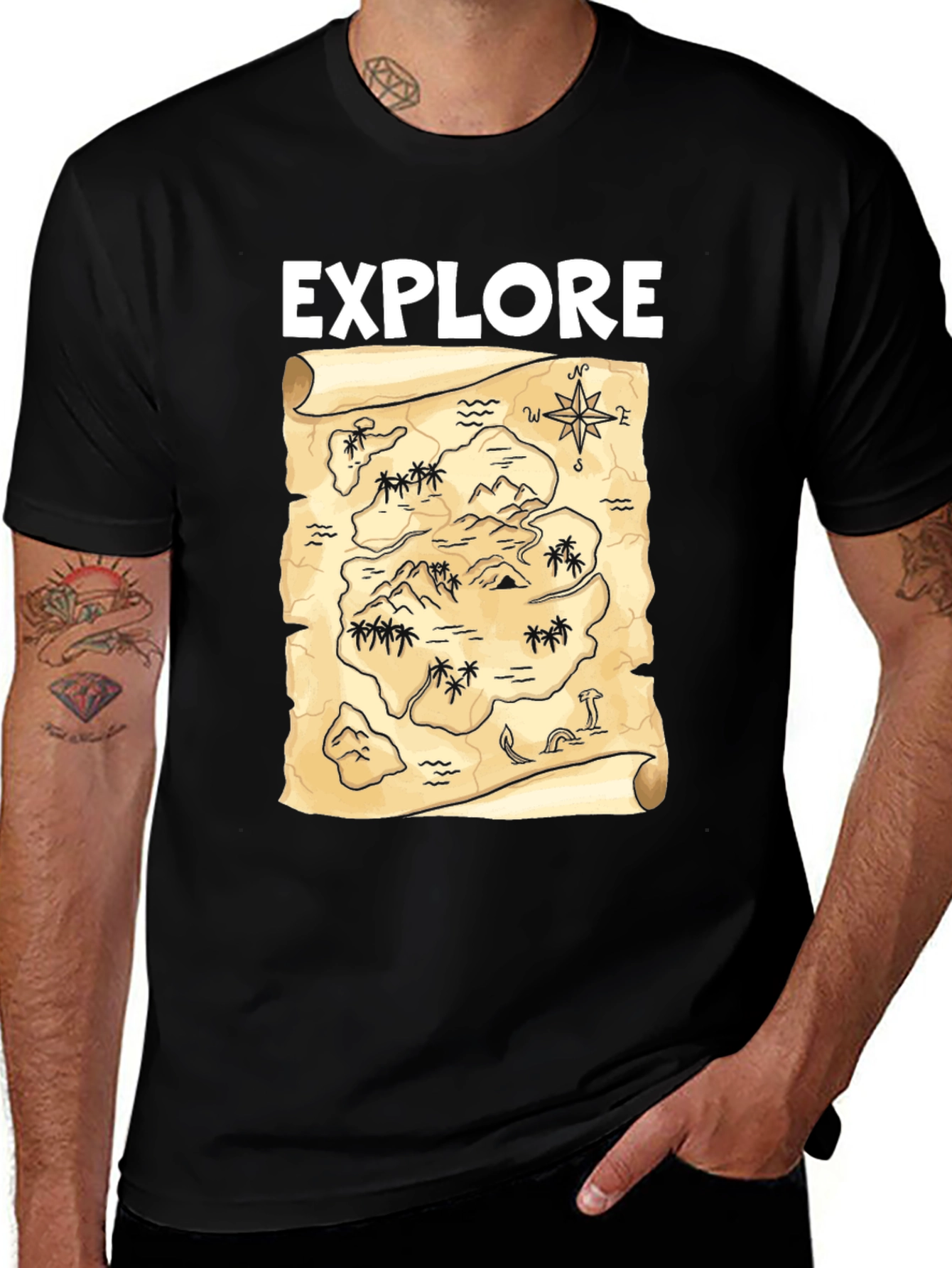 Explore Treasure Map Graphic Tee