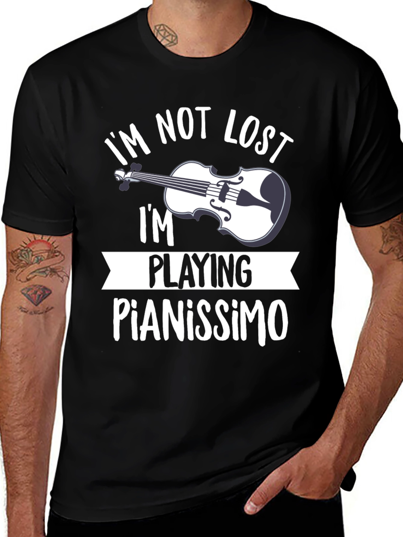 Variant 16 of I'm Not Lost I'm Playing Pianissimo T-Shirt