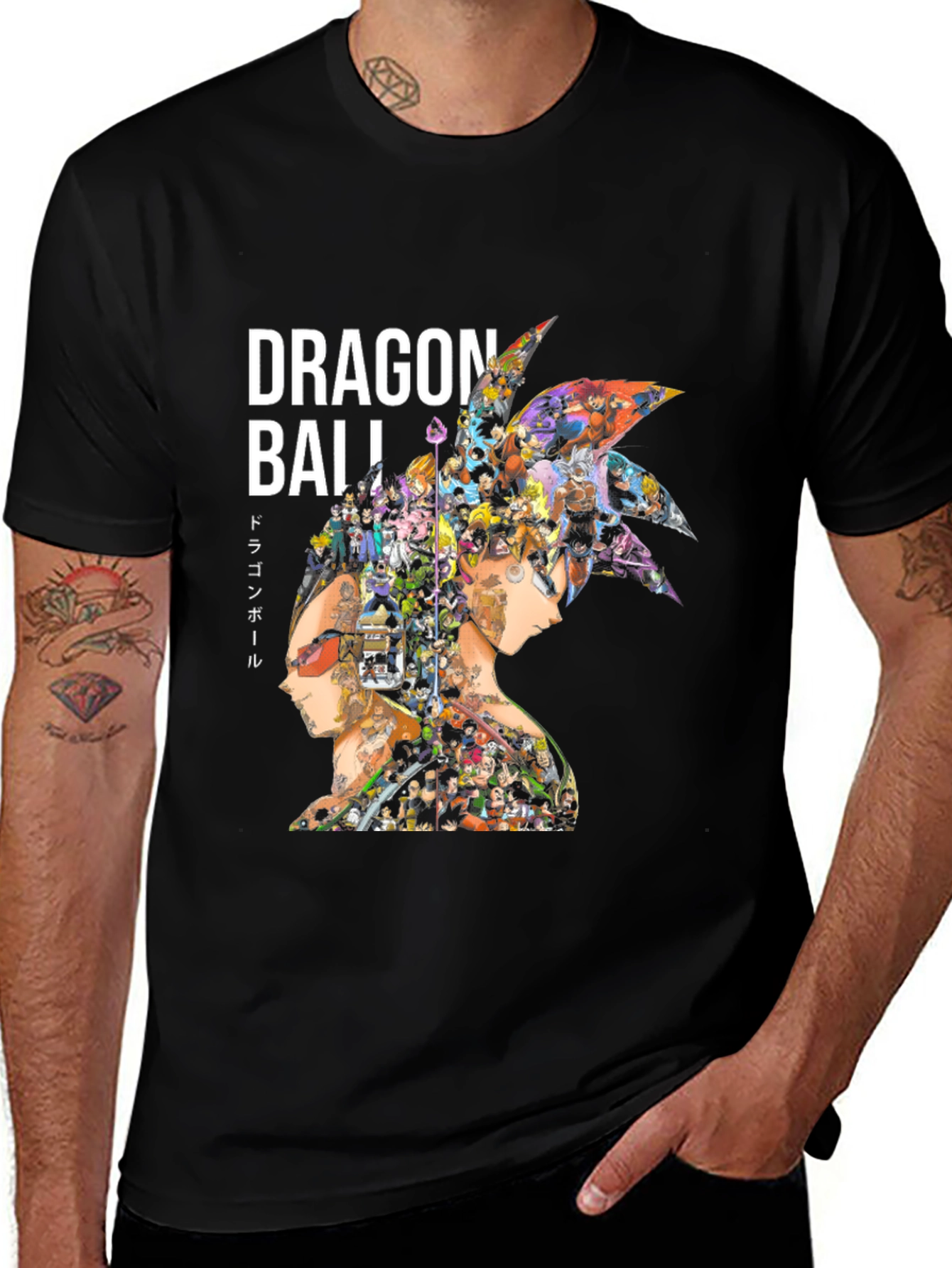 Dragon Ball Z Collage Graphic Black T-Shirt