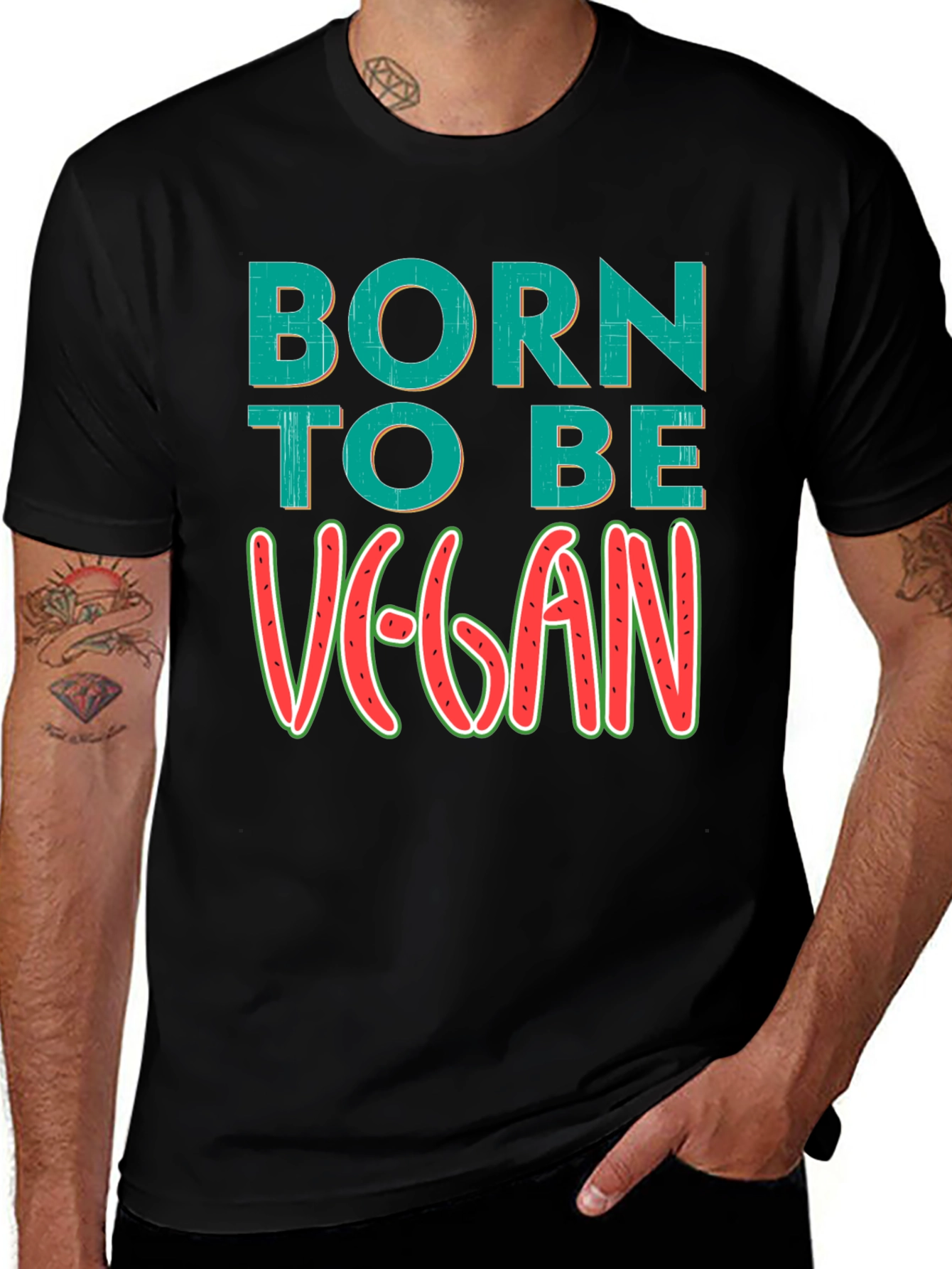 Variant 2 of Born to be Vegan T-Shirt
