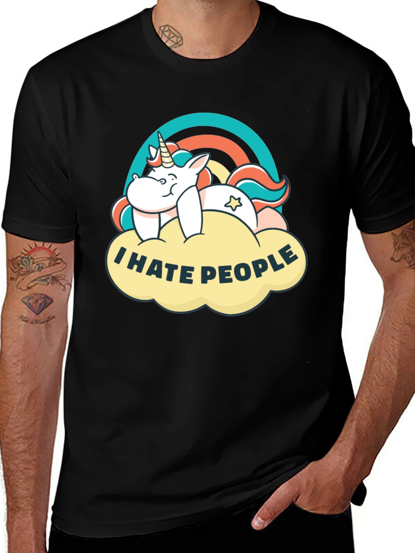 Variant 5 of I Hate People Unicorn Tee - Anti-Social T-Shirt