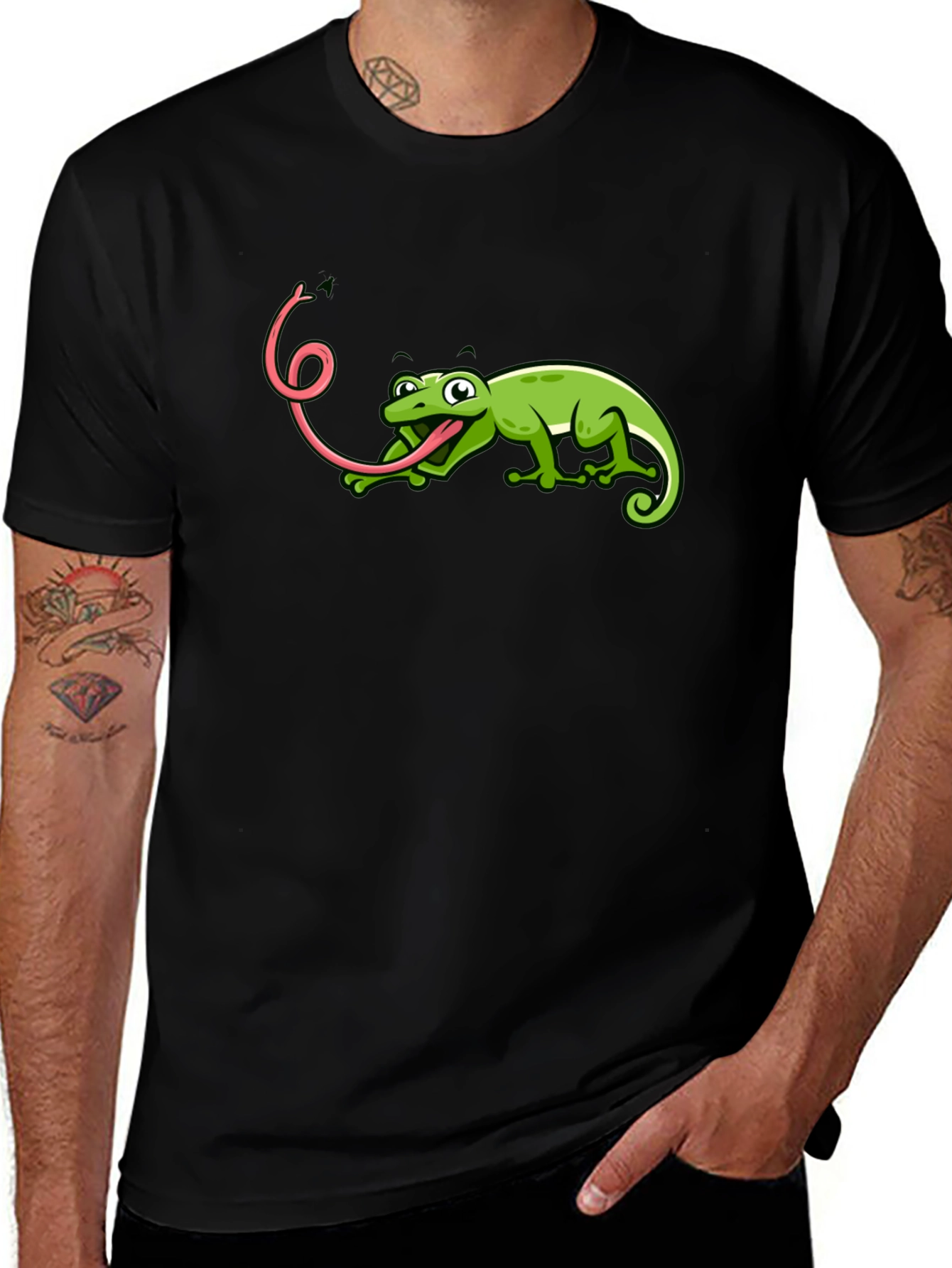 Variant 23 of Funny Lizard Tongue T-Shirt