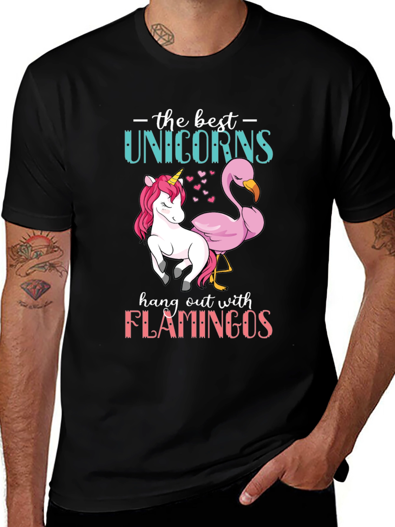 Variant 3 of Unicorn & Flamingo Graphic T-Shirt