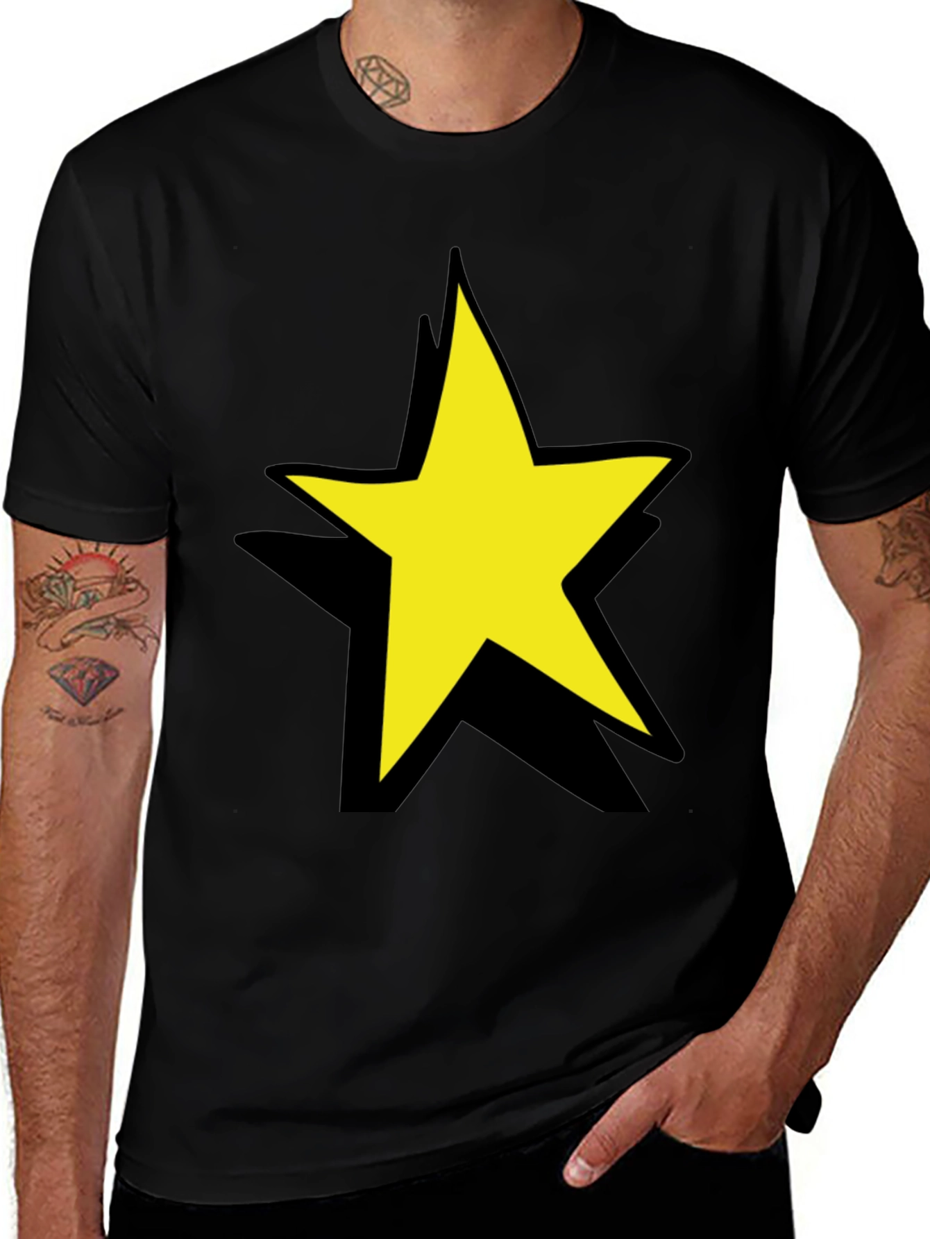 Variant 20 of Star Graphic Black T-Shirt