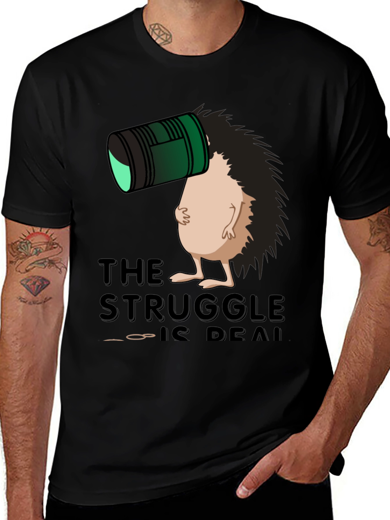 Variant 20 of The Struggle Is Real Hedgehog T-Shirt