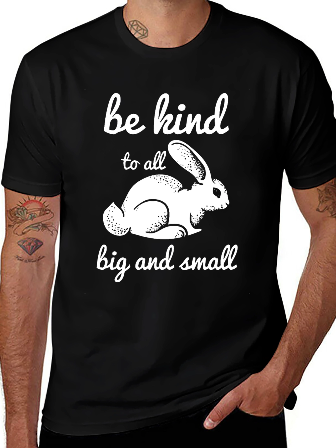 Variant 5 of Be Kind Rabbit Graphic T-Shirt