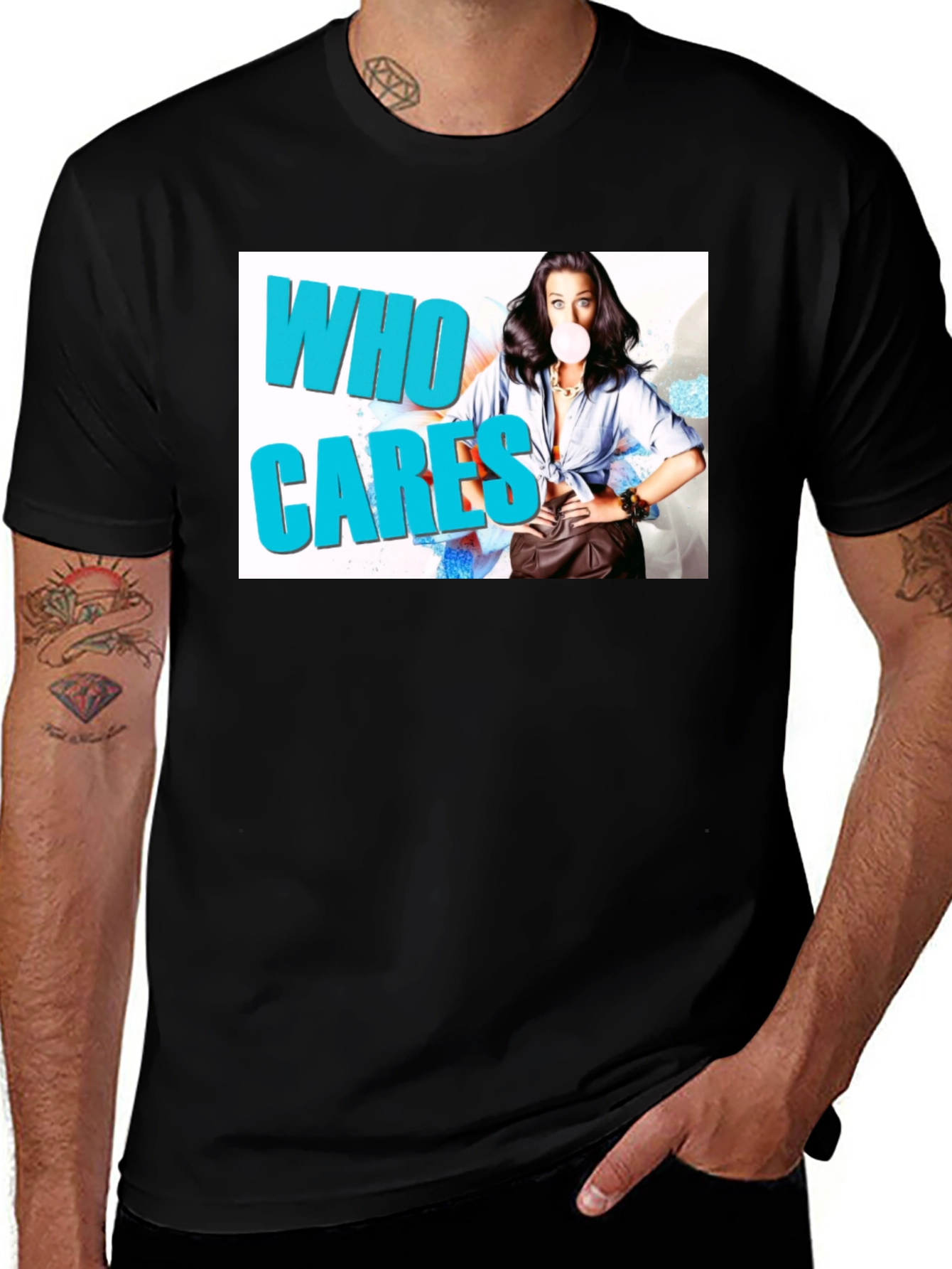 Variant 5 of Who Cares T-Shirt - Fun Graphic Tee for Casual Wear