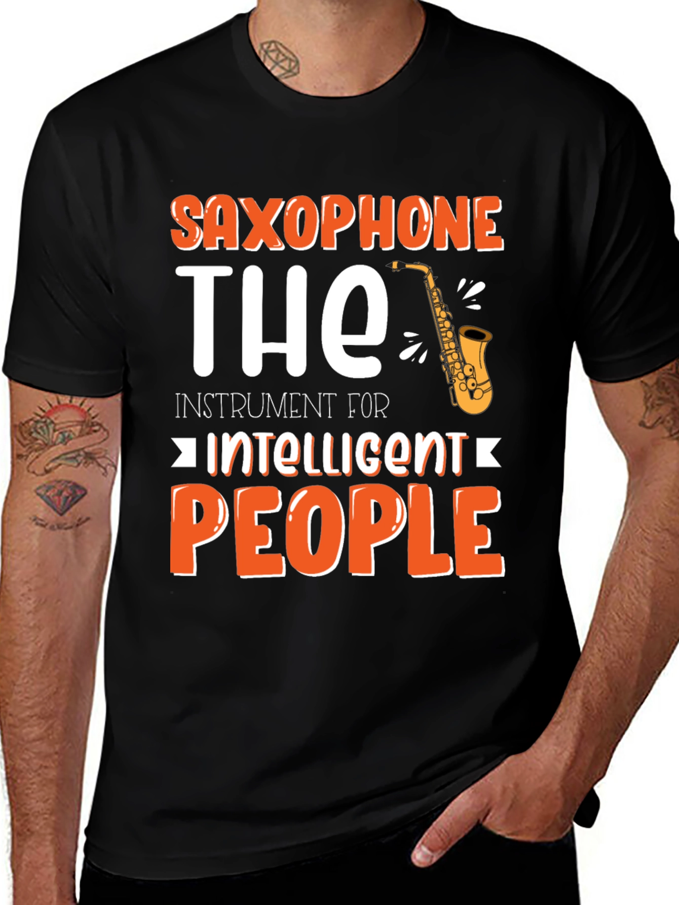 Variant 4 of Saxophone Intelligent People T-Shirt