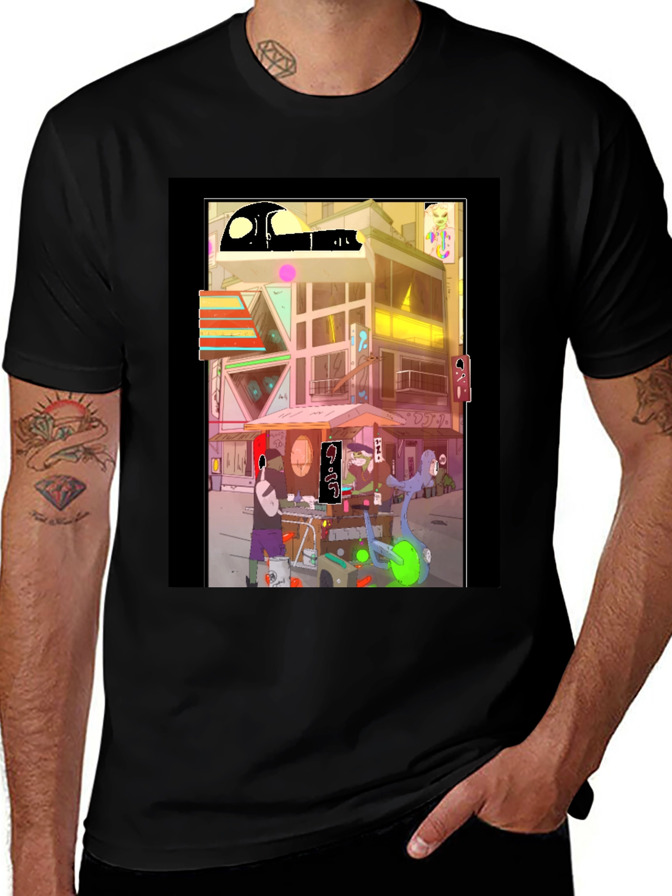 Variant 27 of Cyberpunk Ramen Streetwear Tee