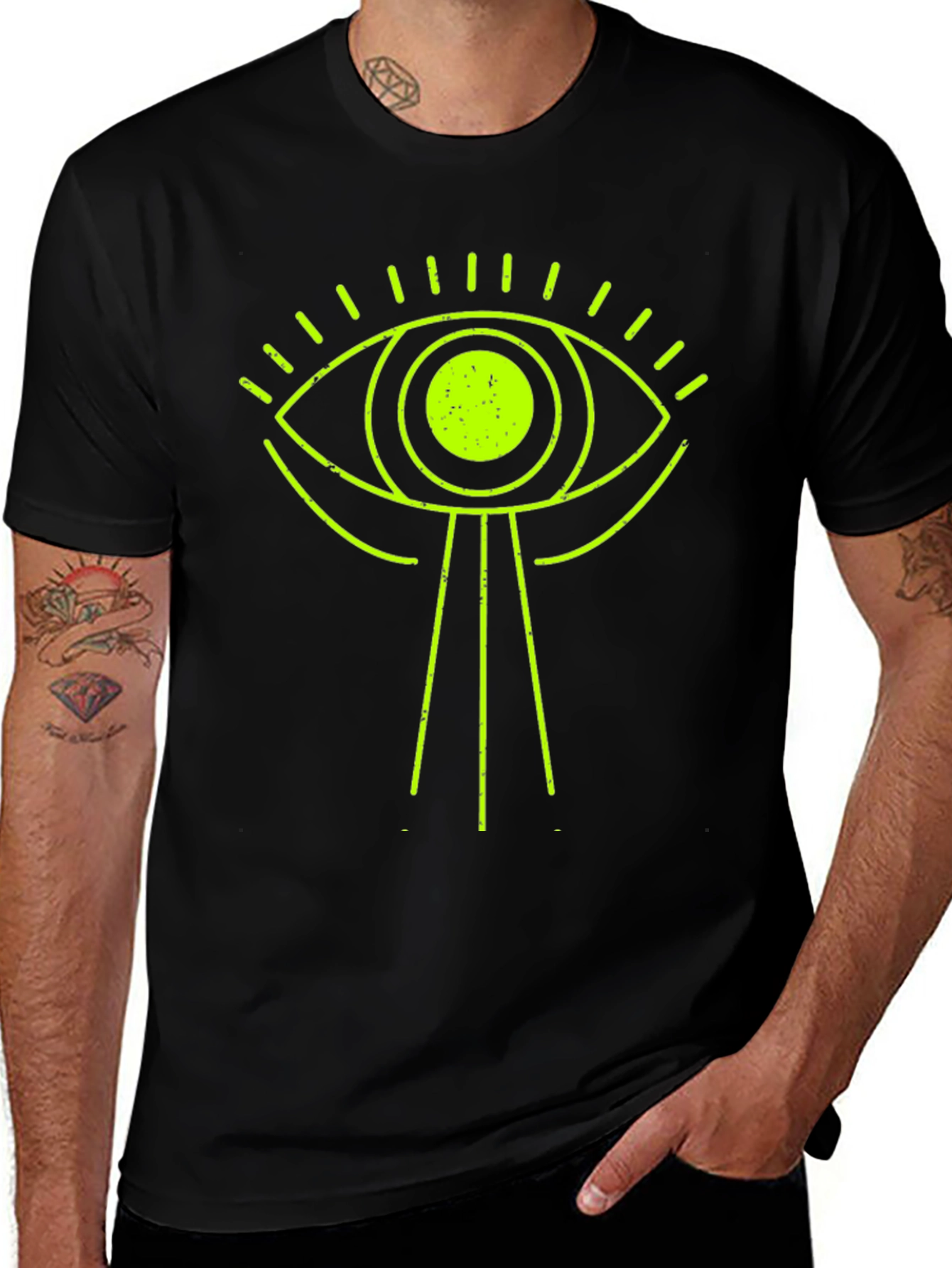 Variant 15 of All-Seeing Eye Graphic Tee - Black