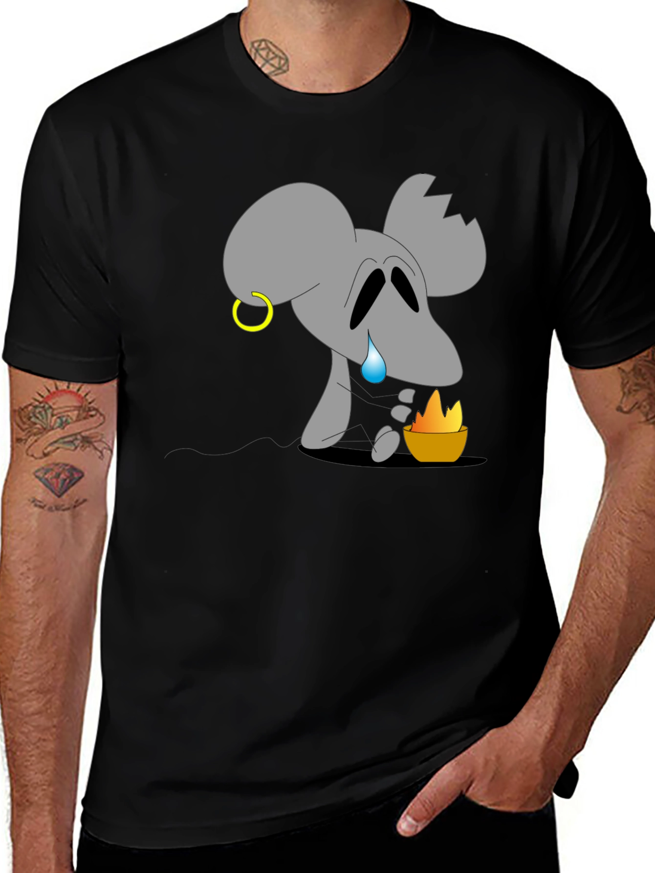 Variant 18 of Cartoon Mouse Crying T-Shirt