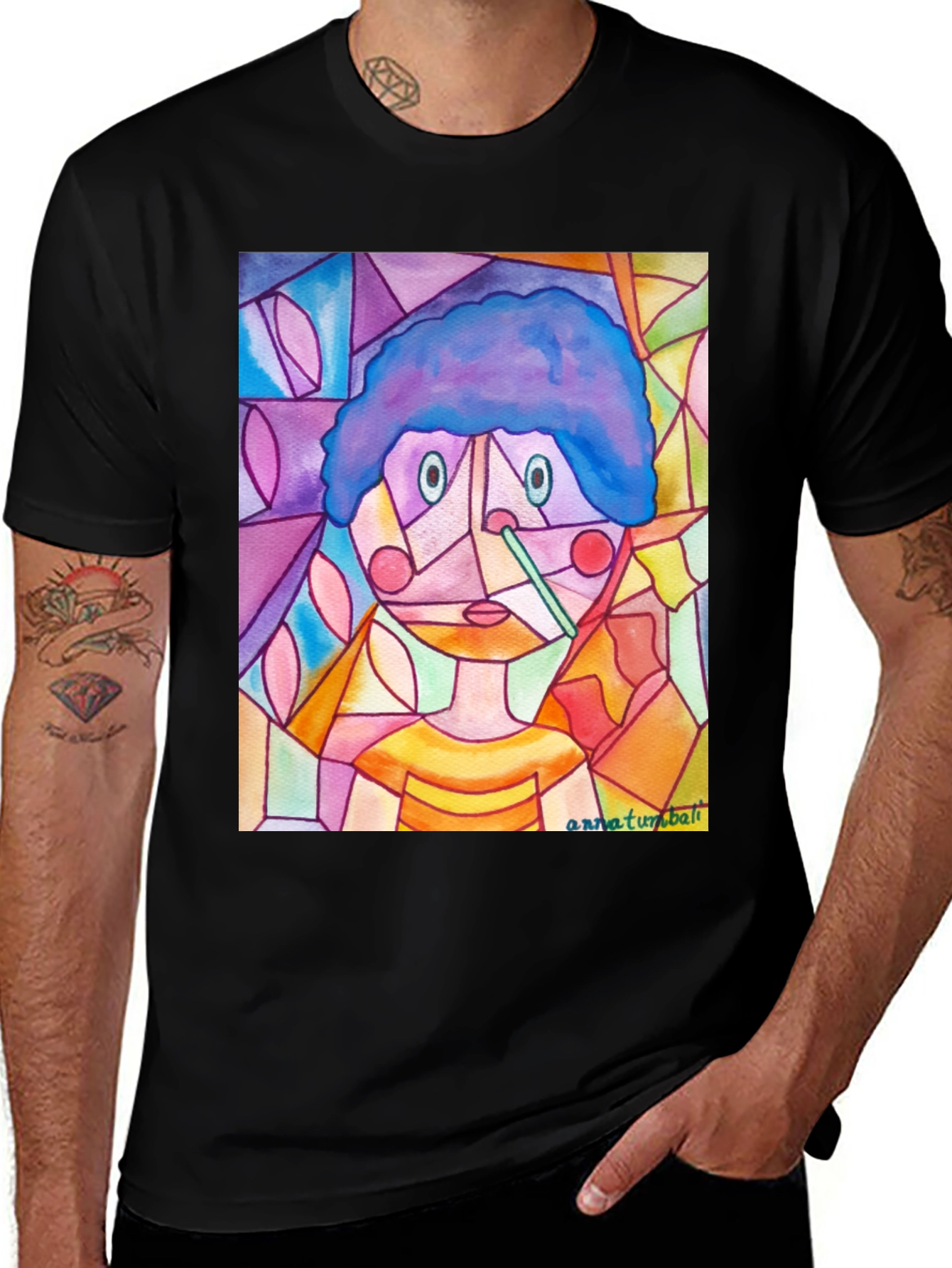 Variant 11 of Abstract Portrait T-Shirt - Modern Art Tee