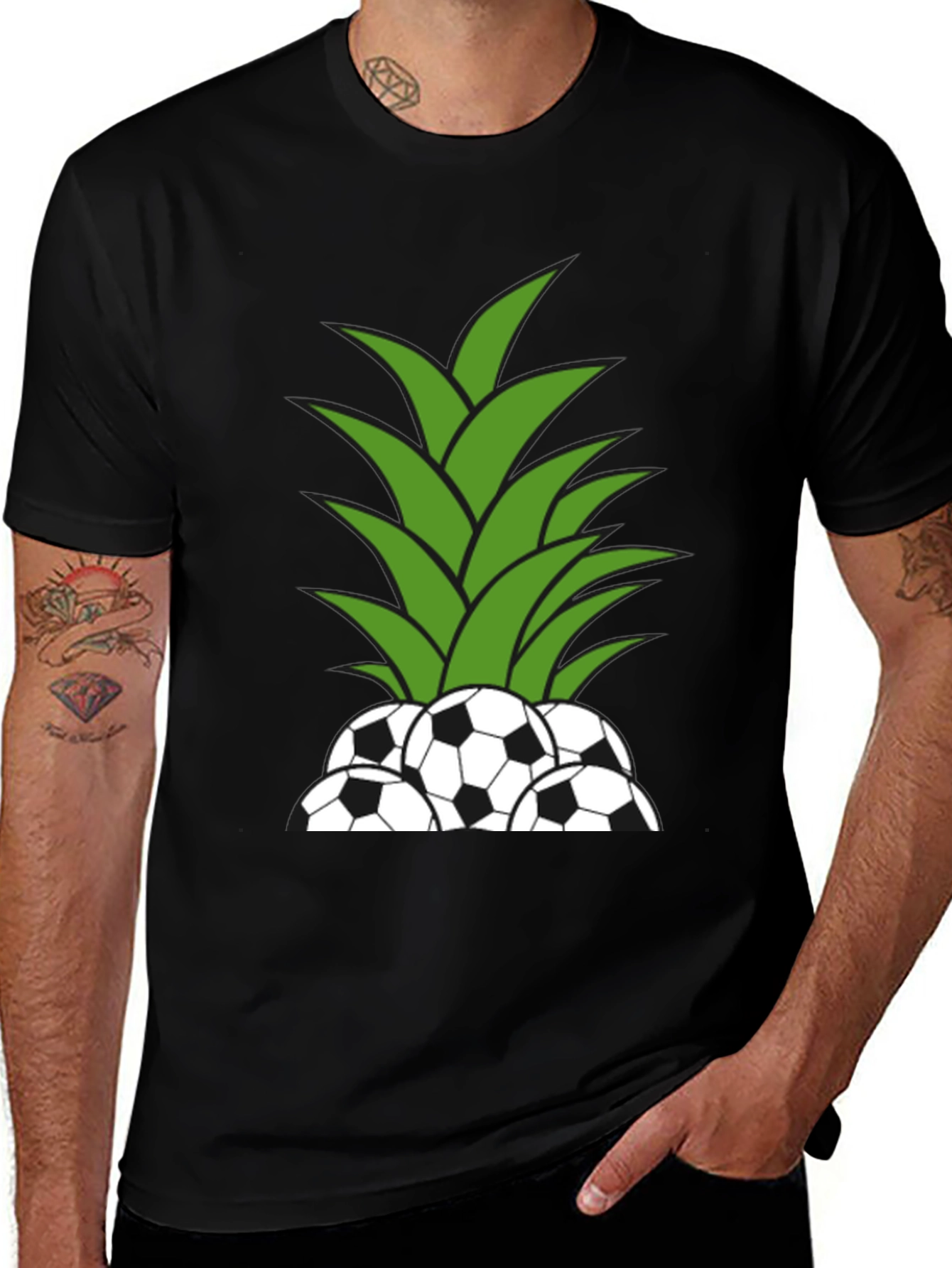 Variant 19 of Soccer Pineapple T-Shirt - Fun & Stylish!