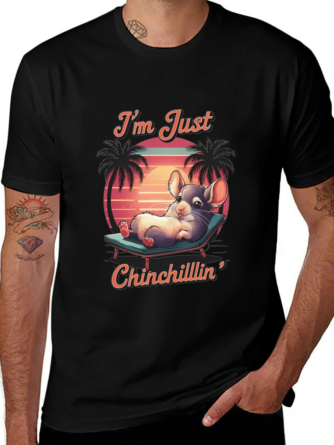 Chinchillin' T-Shirt: Relaxed Chinchilla Design
