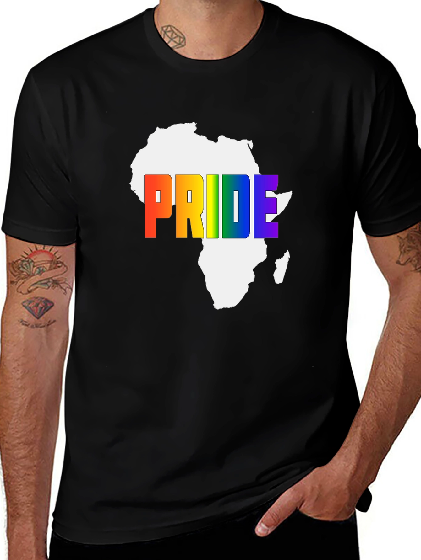 Variant 9 of Africa Pride T-Shirt - Rainbow LGBT Graphic Tee