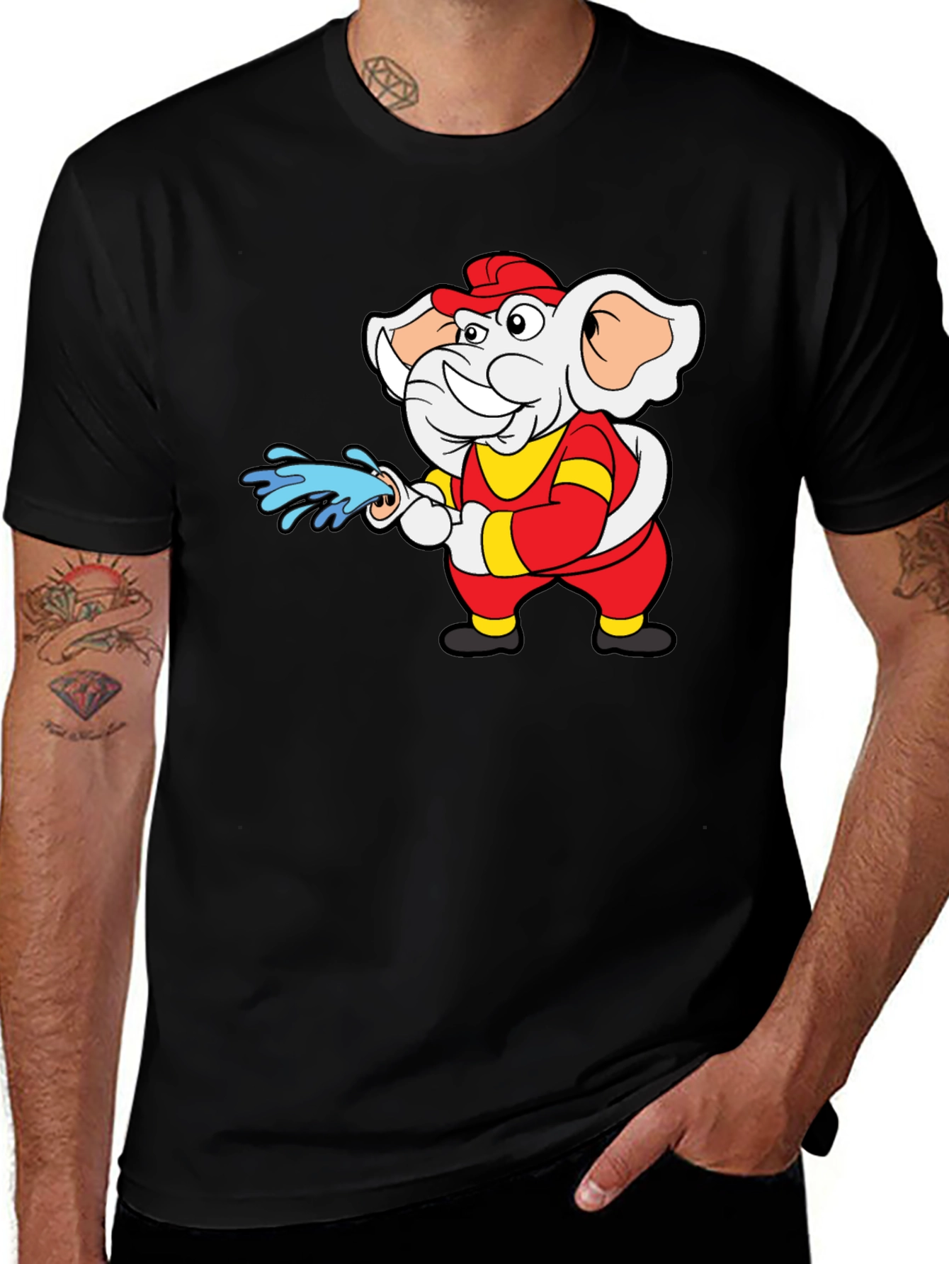 Firefighter Elephant T-Shirt