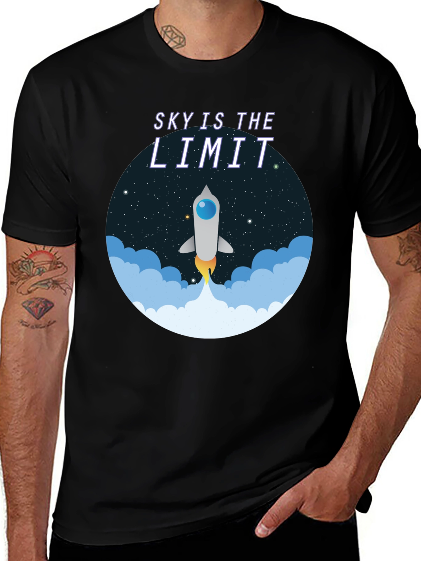 Variant 10 of Sky is the Limit Rocket T-Shirt