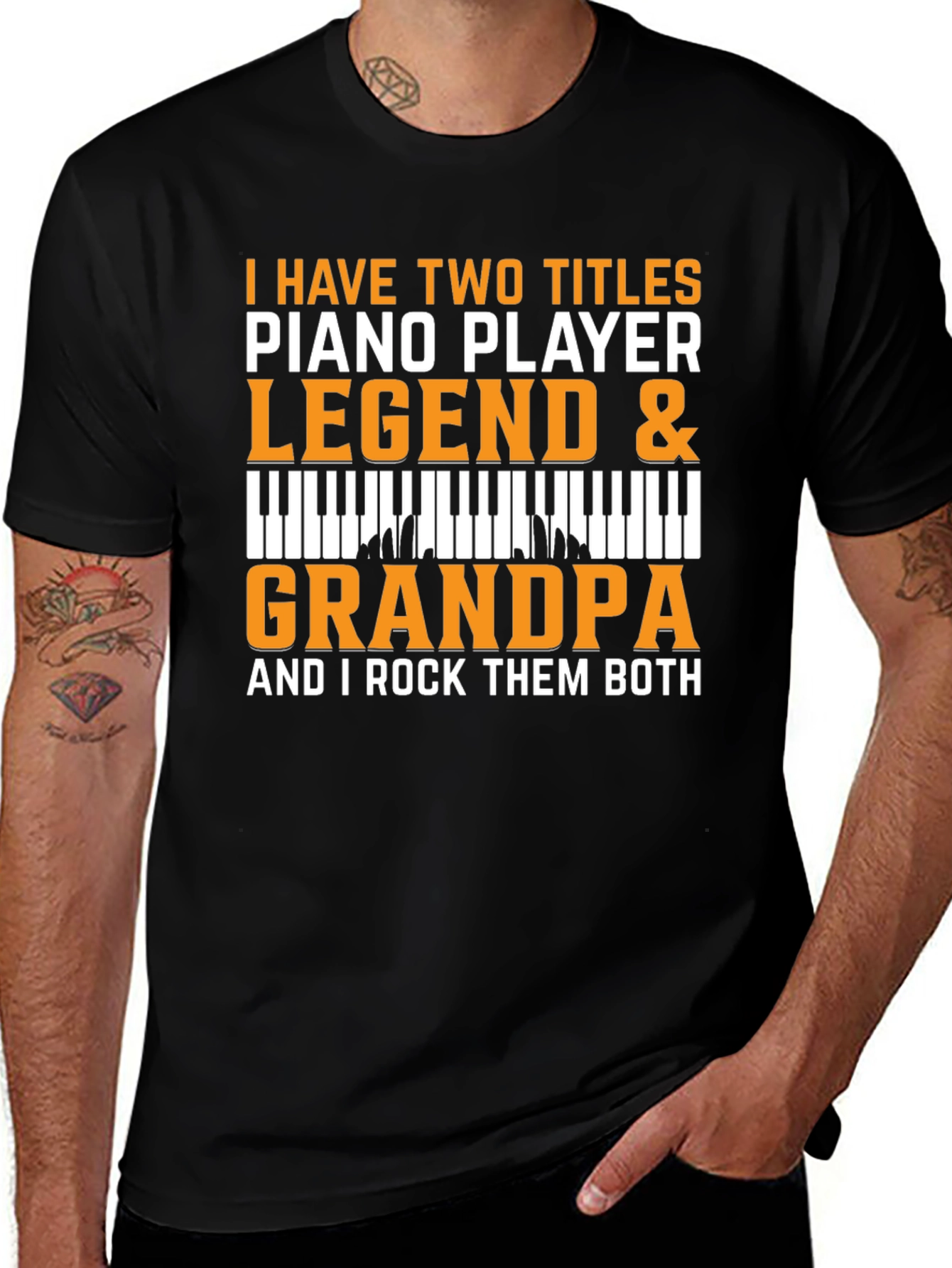 Variant 10 of Piano Player Legend & Grandpa T-Shirt