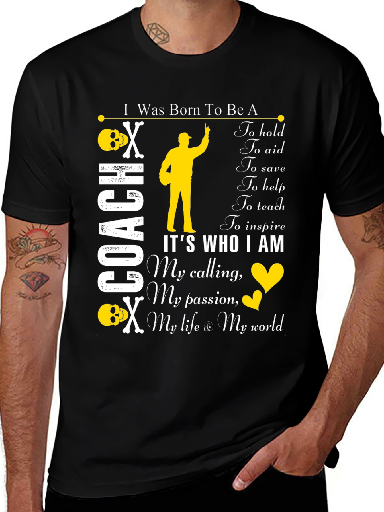 Variant 21 of I Was Born To Be A Coach T-Shirt