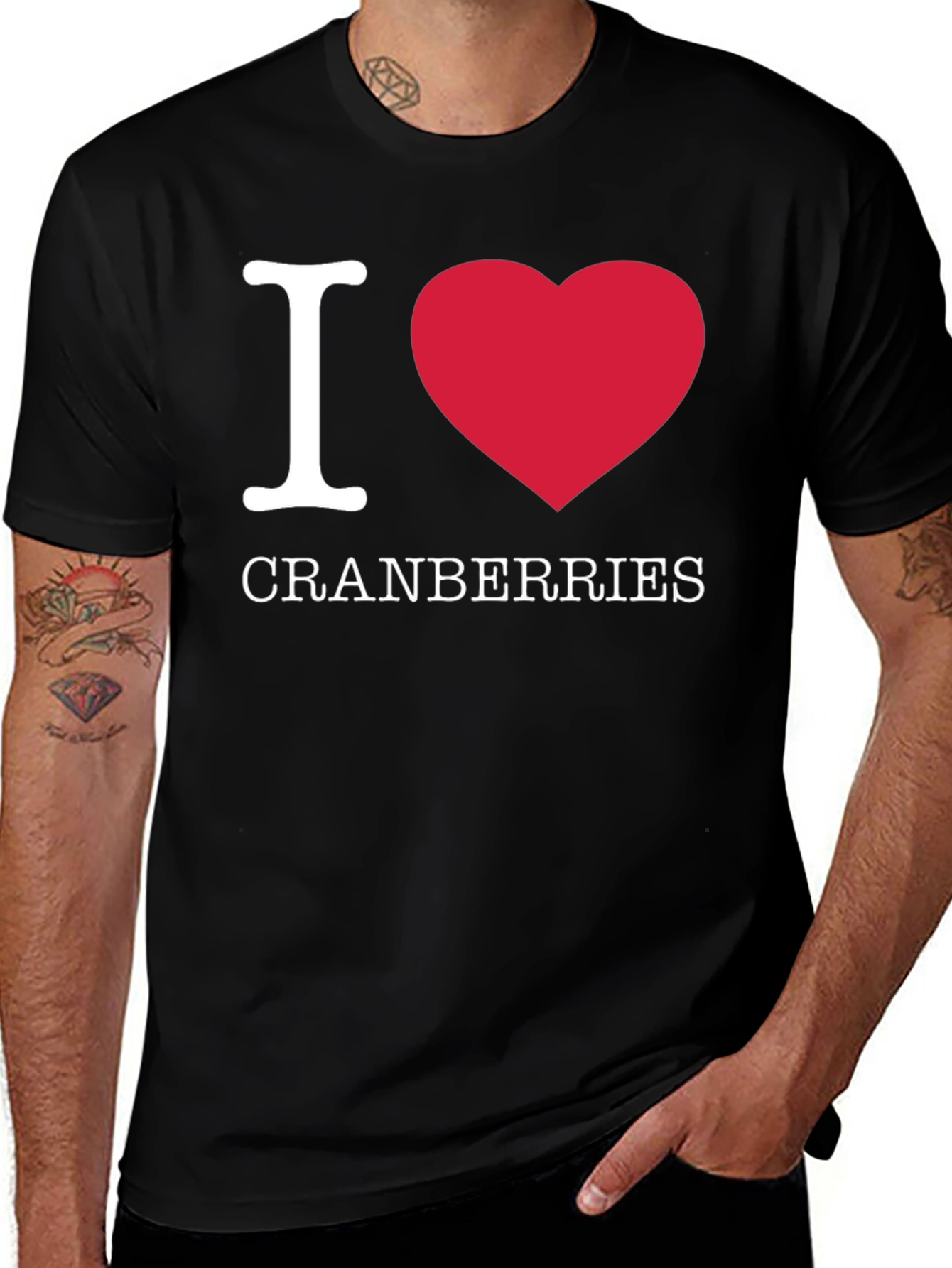 Variant 13 of I Love Cranberries T-Shirt - Funny Fruit Lover Tee
