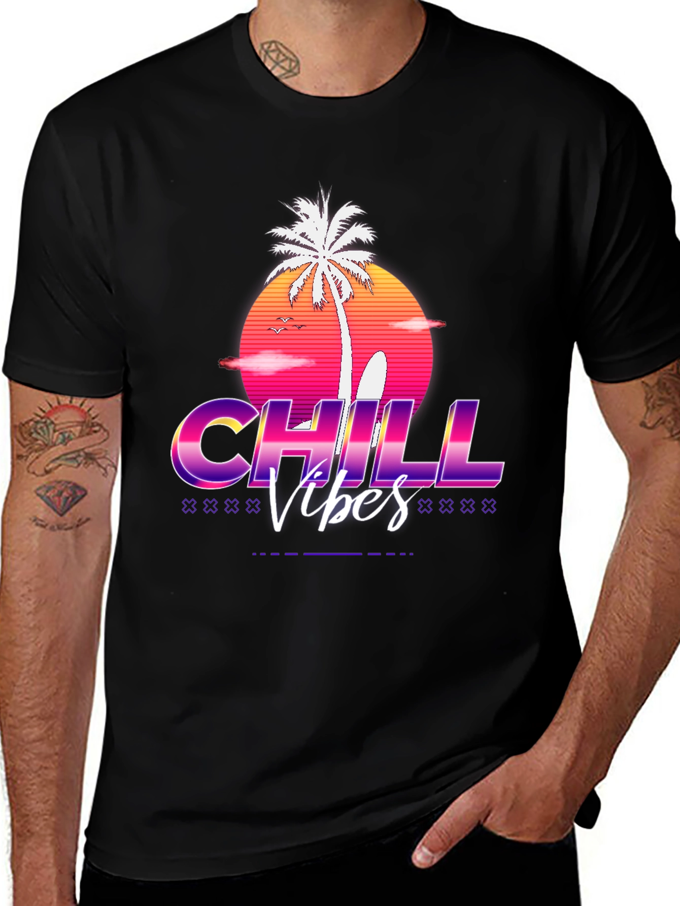 Variant 15 of Chill Vibes Retro Graphic T-Shirt
