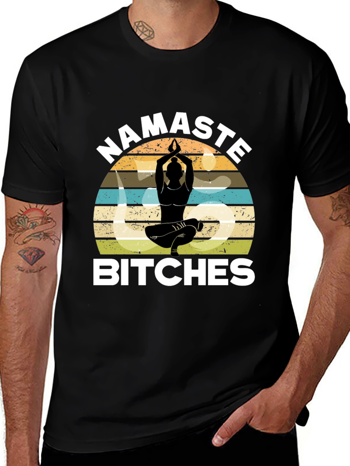 Variant 4 of Namaste Bitches Graphic Tee - Yoga Humor