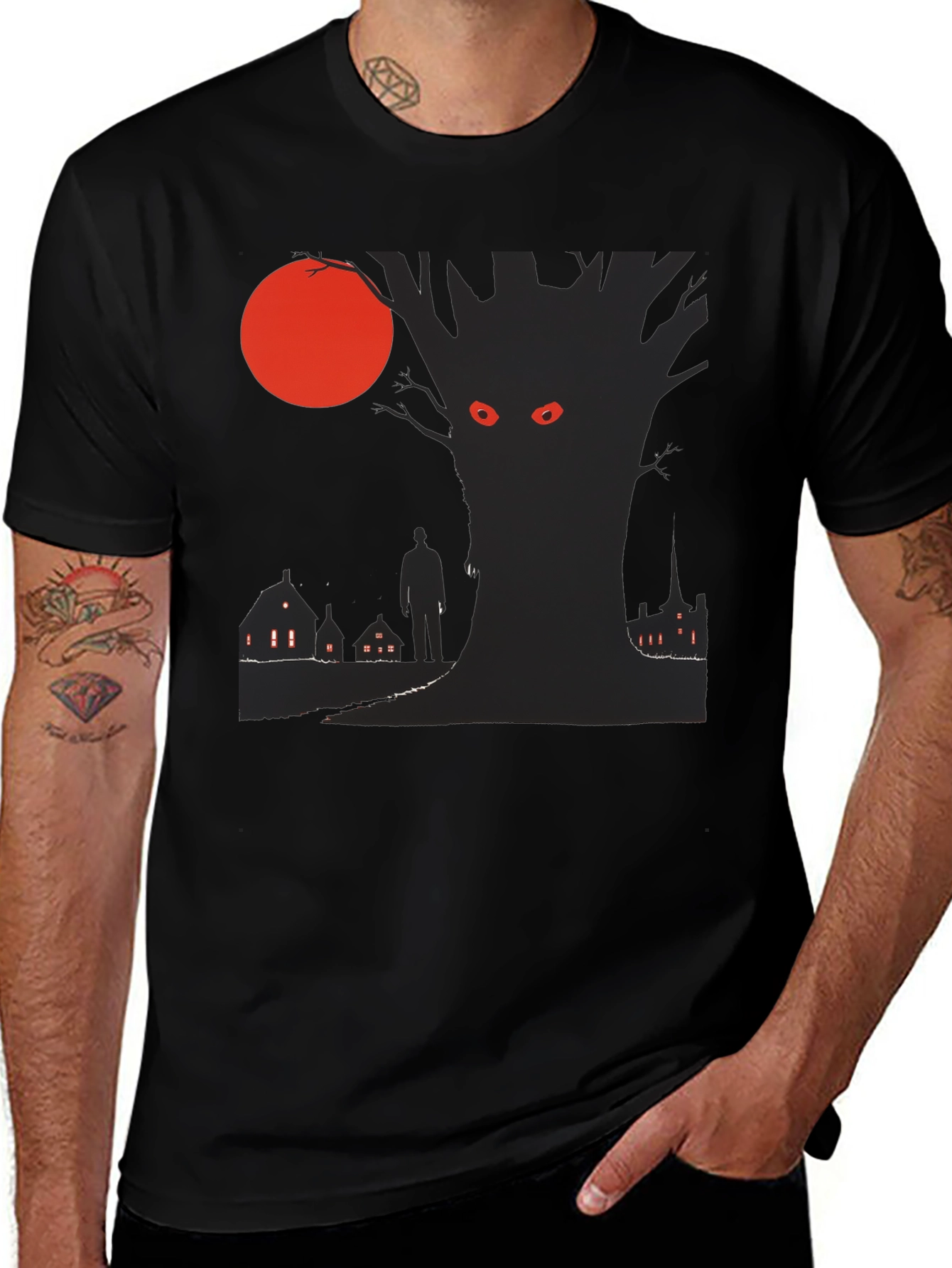 Variant 12 of Spooky Tree Graphic Tee - Halloween Ready