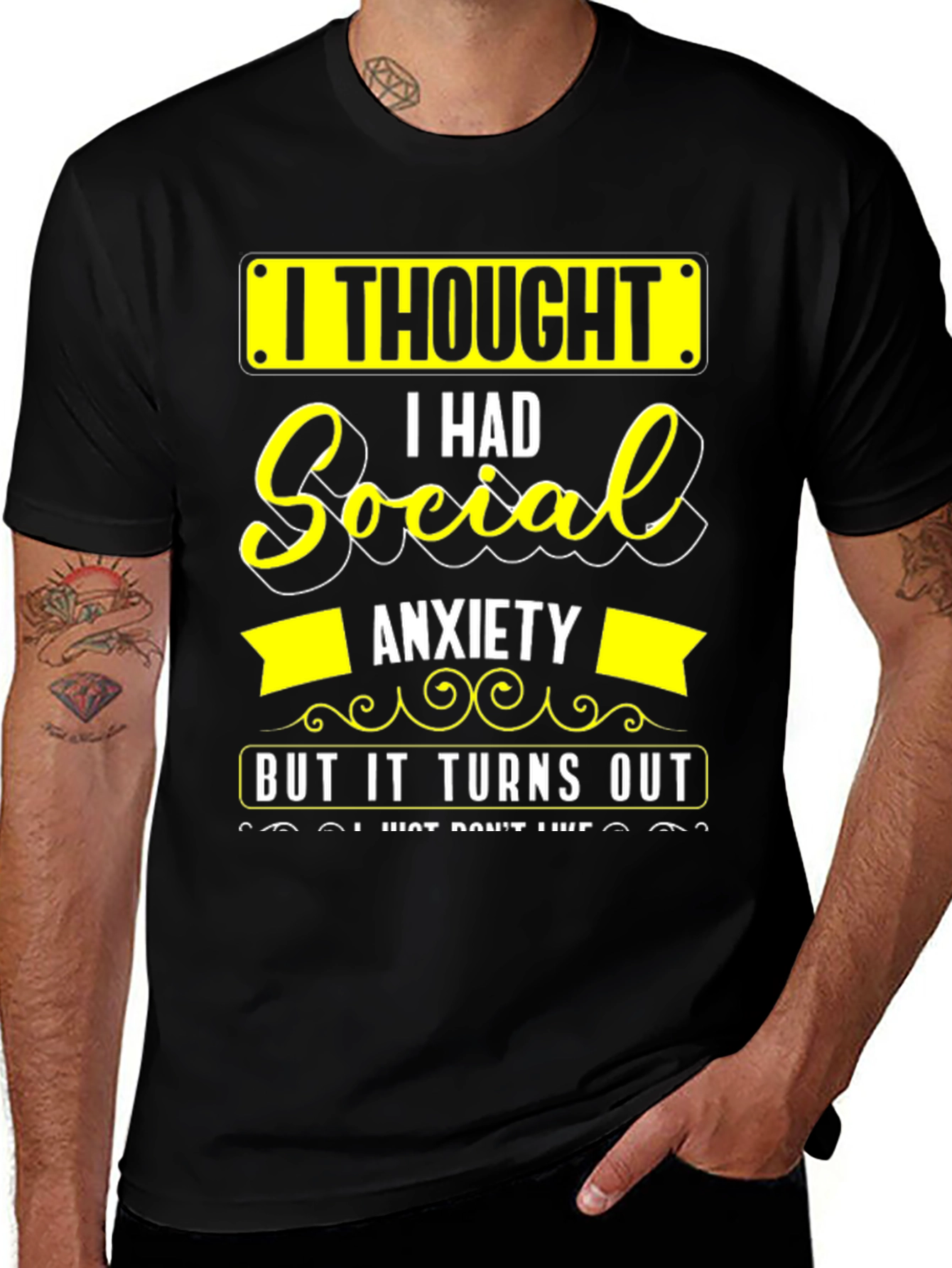 Variant 19 of Social Anxiety Funny Graphic T-Shirt