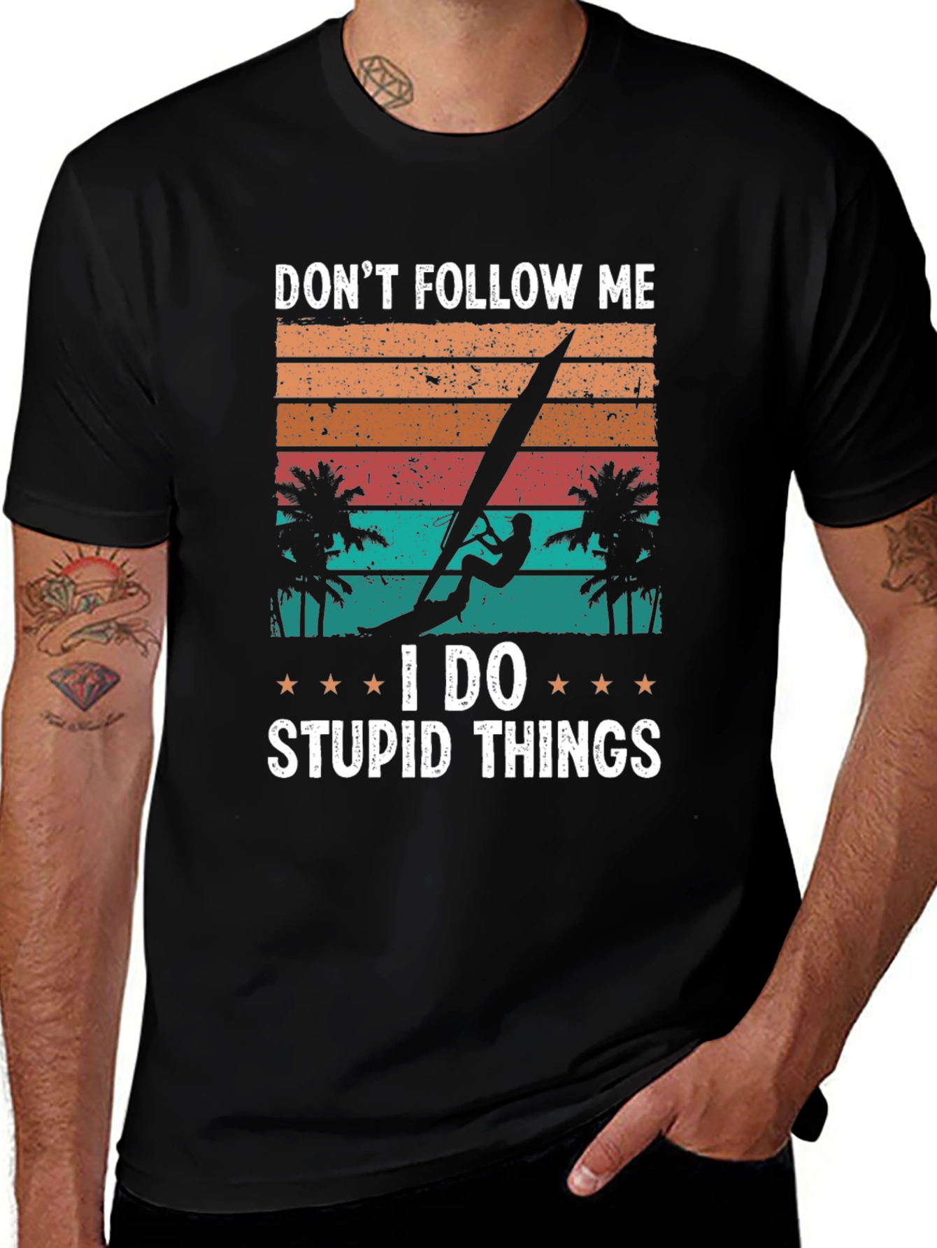 Variant 18 of Don't Follow Me Windsurfer Graphic T-Shirt