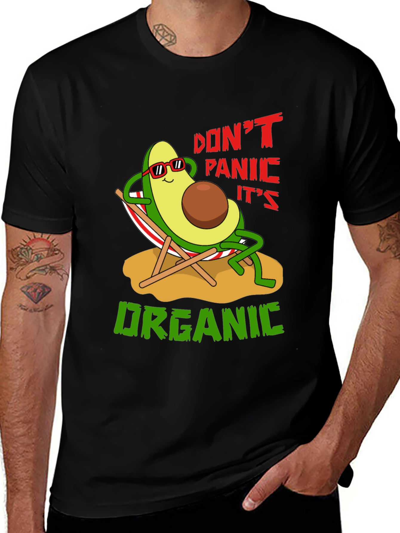 Variant 15 of Don't Panic It's Organic Avocado T-Shirt