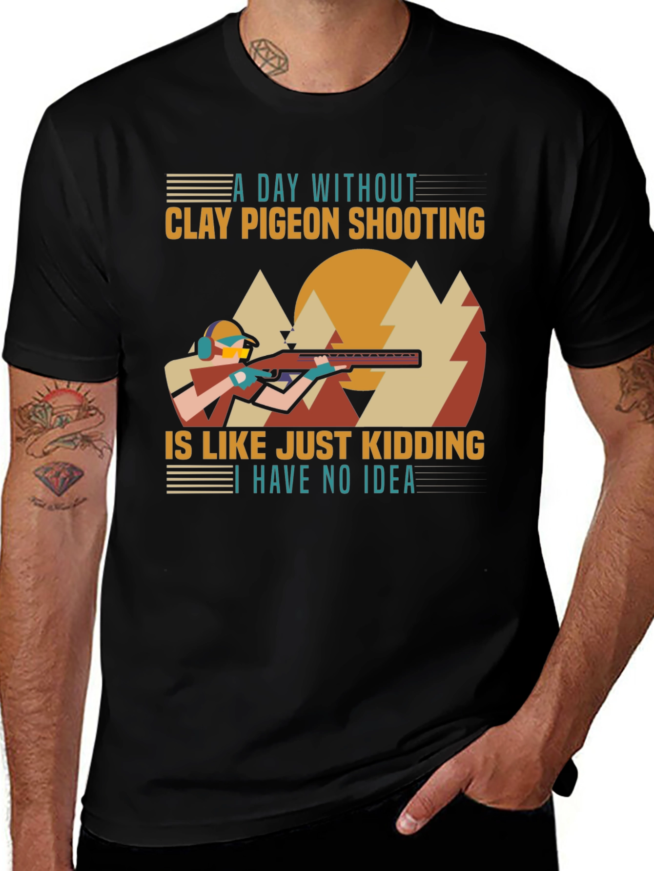 Variant 23 of Clay Pigeon Shooting Graphic Tee