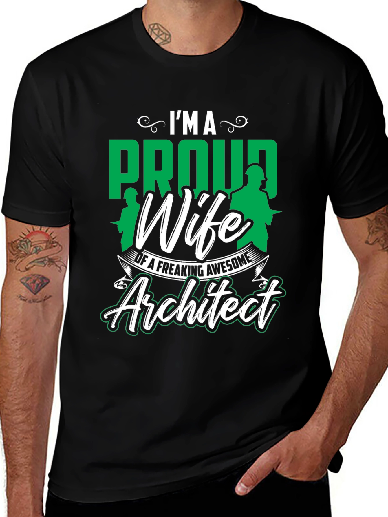 Variant 8 of Proud Wife of Architect Graphic T-Shirt