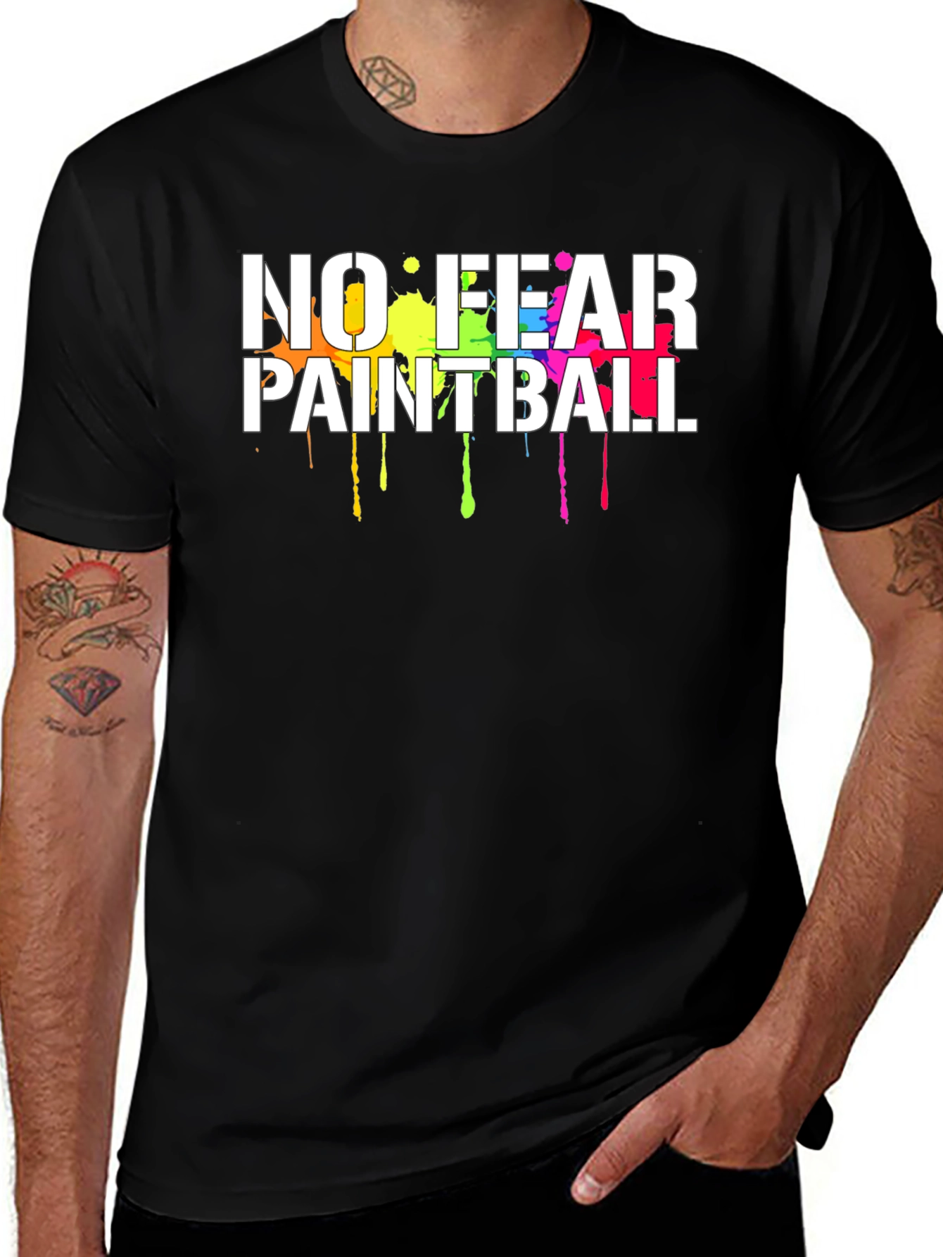 Variant 13 of No Fear Paintball Black T-Shirt