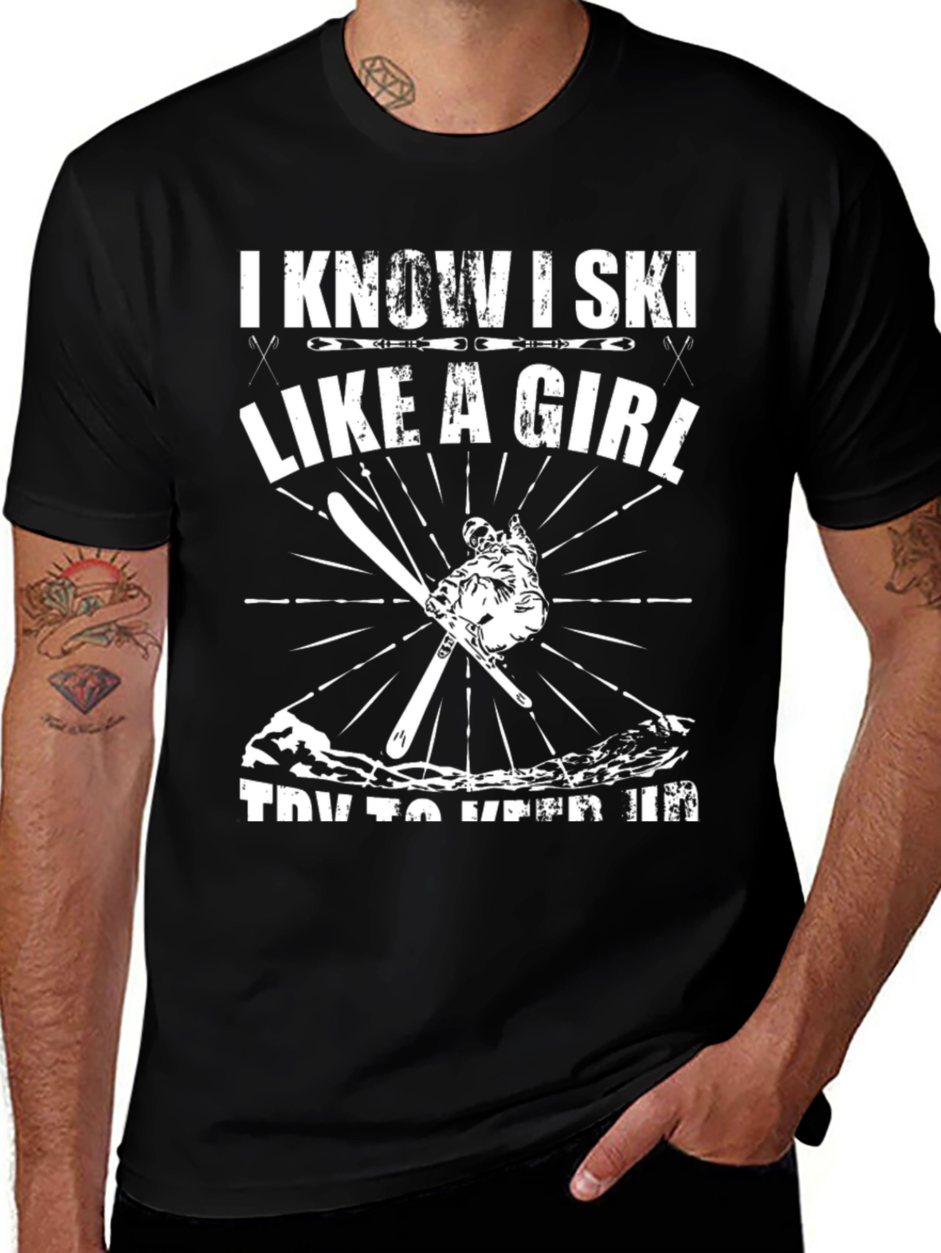 Variant 10 of I Know I Ski Like a Girl T-Shirt