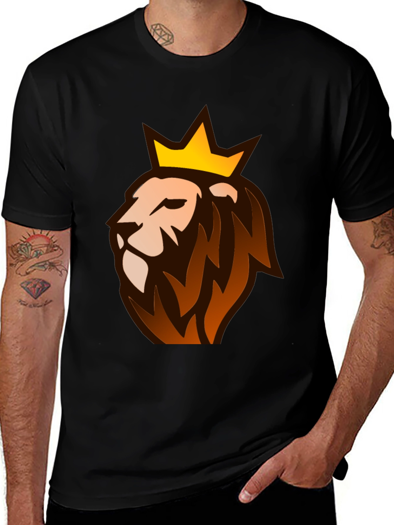 Variant 13 of Lion King Graphic T-Shirt - Mens Black Tee