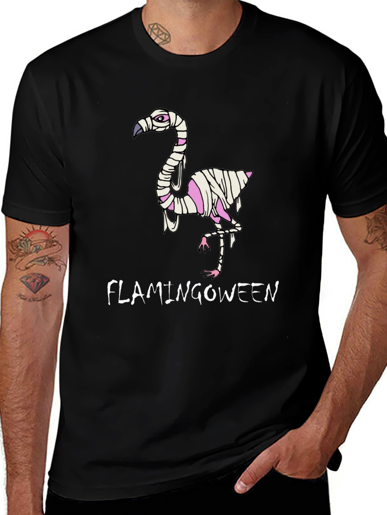 Flamingoween Graphic T-Shirt