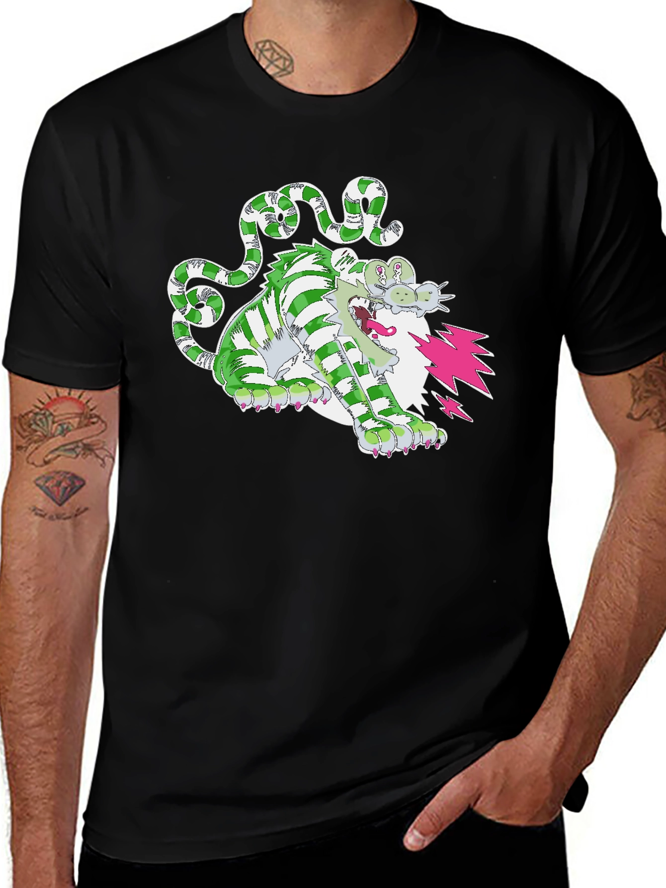 Variant 21 of Dragon Tiger Graphic Tee - Quirky Statement Shirt
