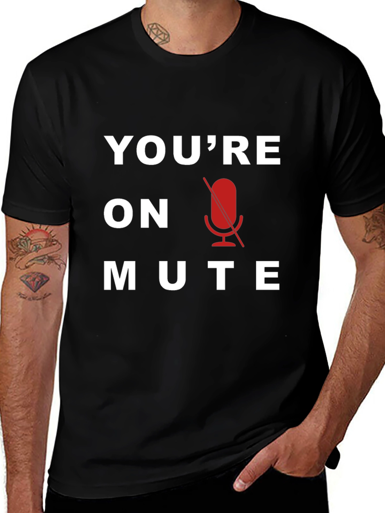 Variant 25 of You're On Mute Black Crew Neck T-Shirt
