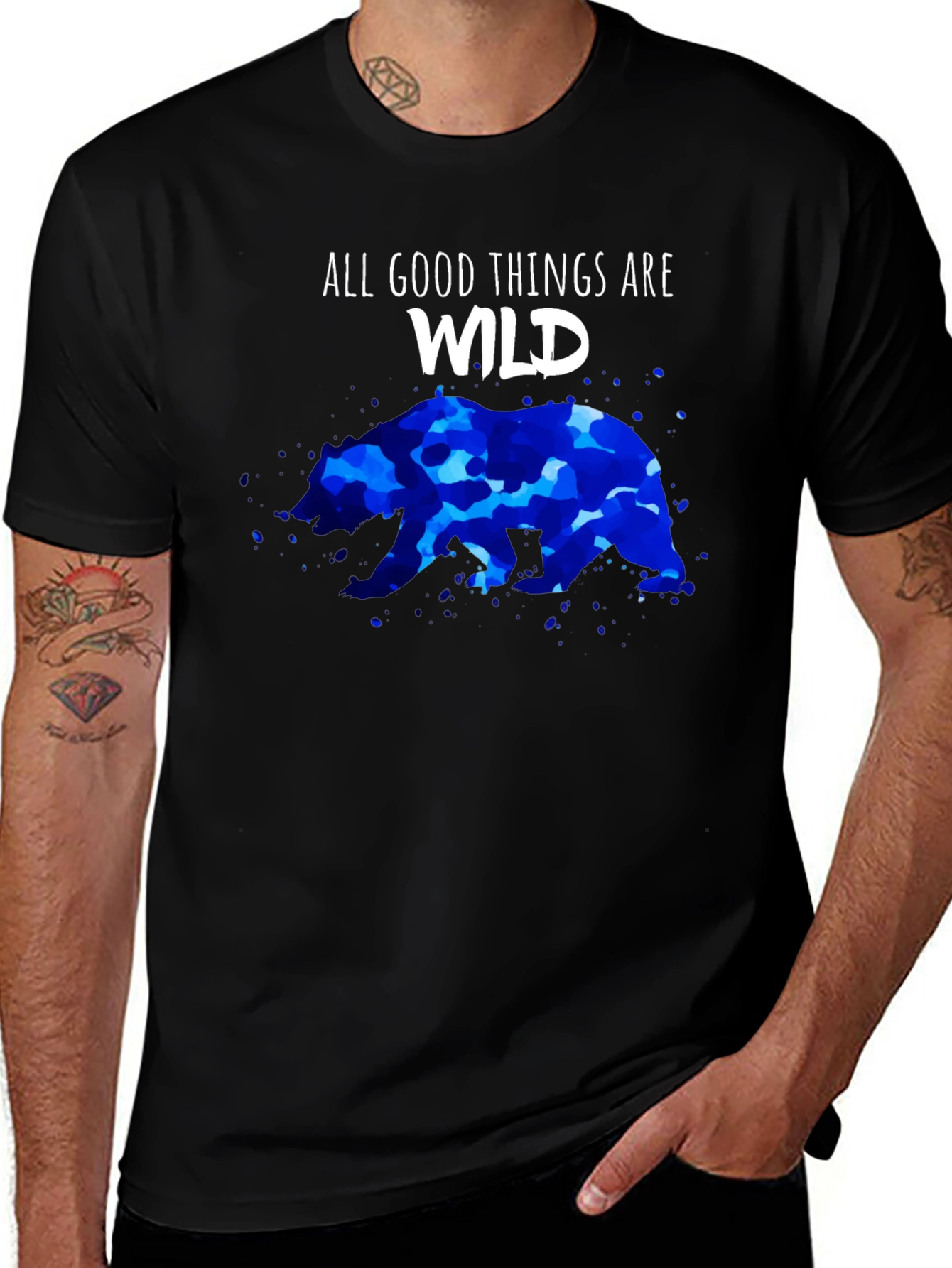 Variant 15 of All Good Things Are Wild Bear Graphic Tee