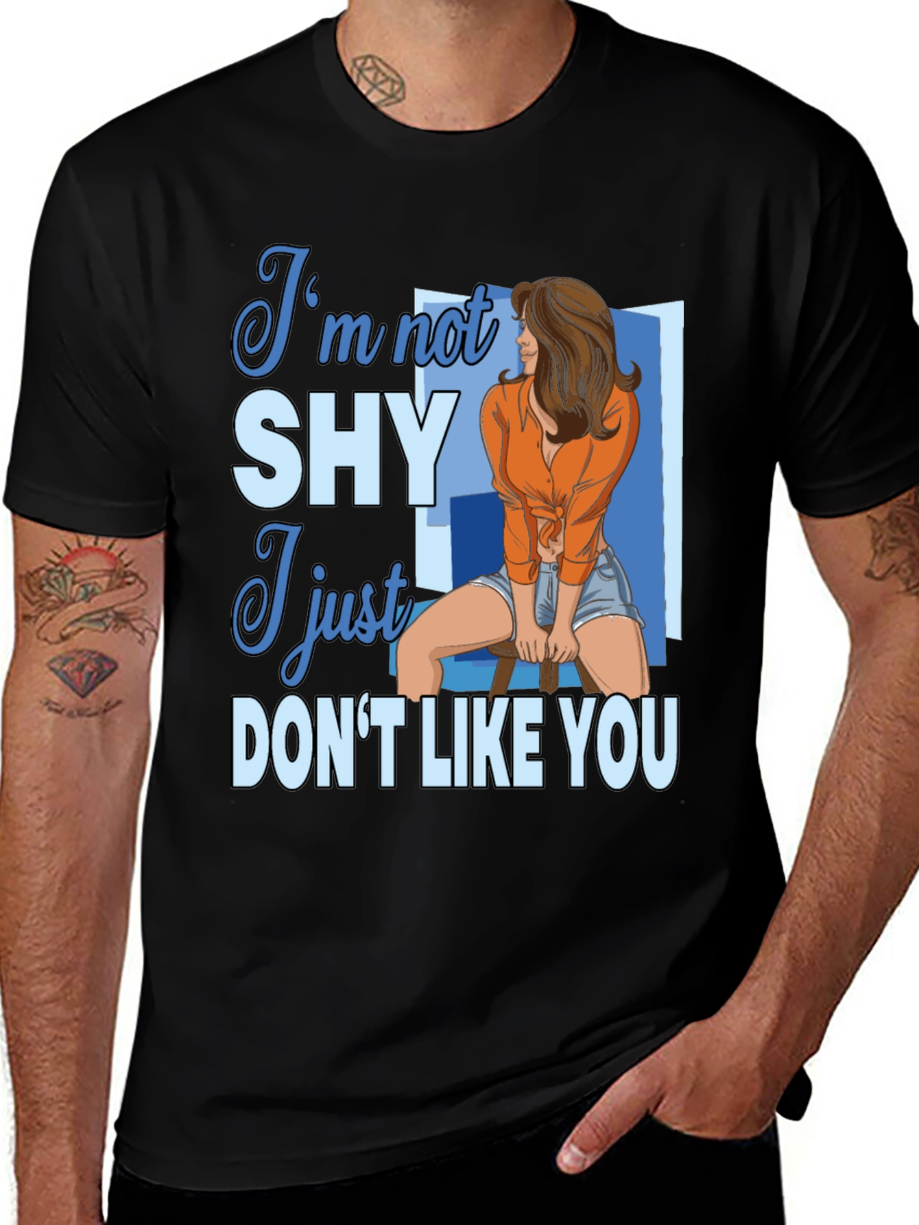 Variant 5 of I'm Not Shy Graphic Tee - Unisex Cotton T-Shirt